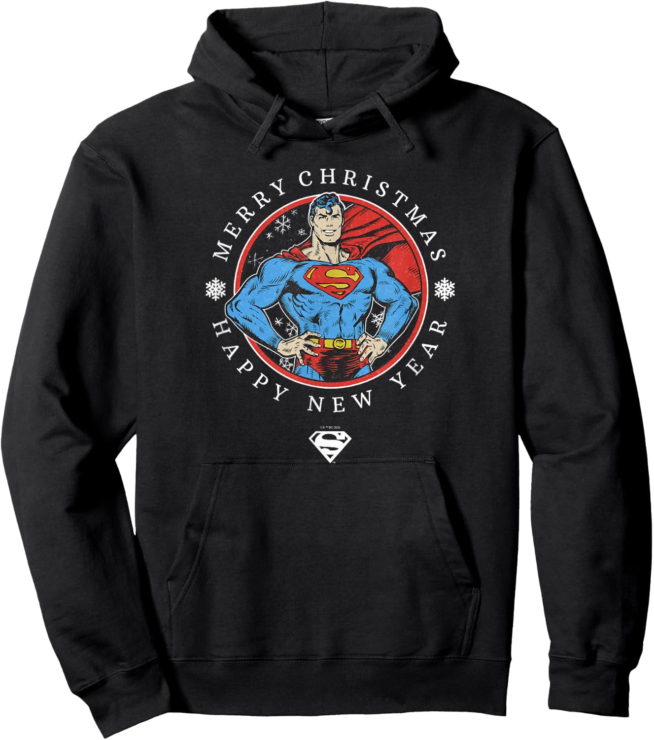 DC Comics Christmas New Year Superman Circle Stance Hoodie - Hoodie | Black