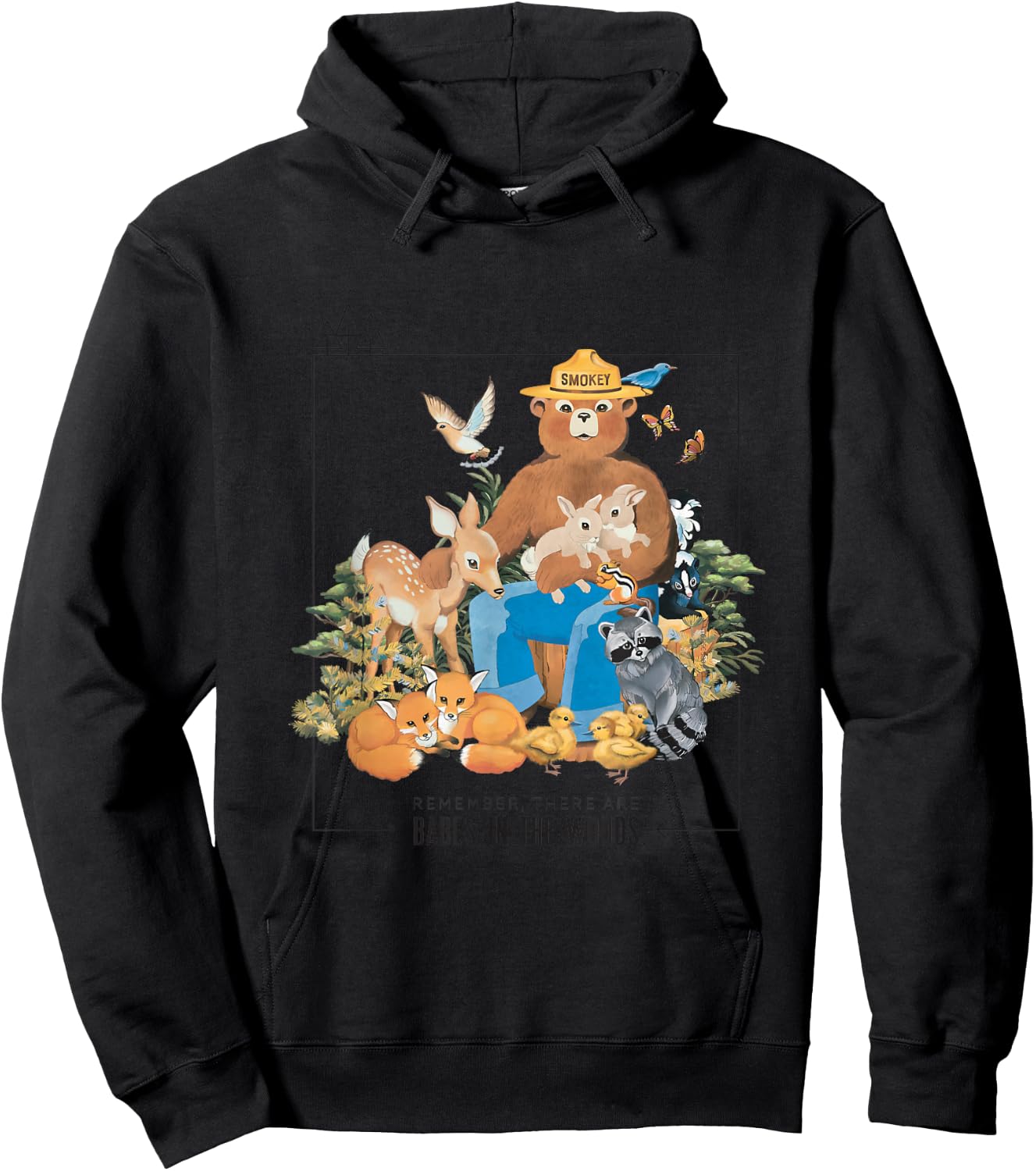 Smokey Bear Officially Licensed Hoodie - Hoodie | Black