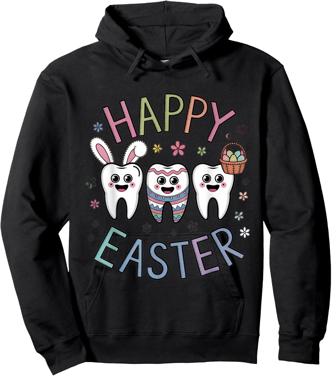 Easter Dentist Tooth Cute Teeth Dental Assistant Women Men Hoodie - Hoodie | Black