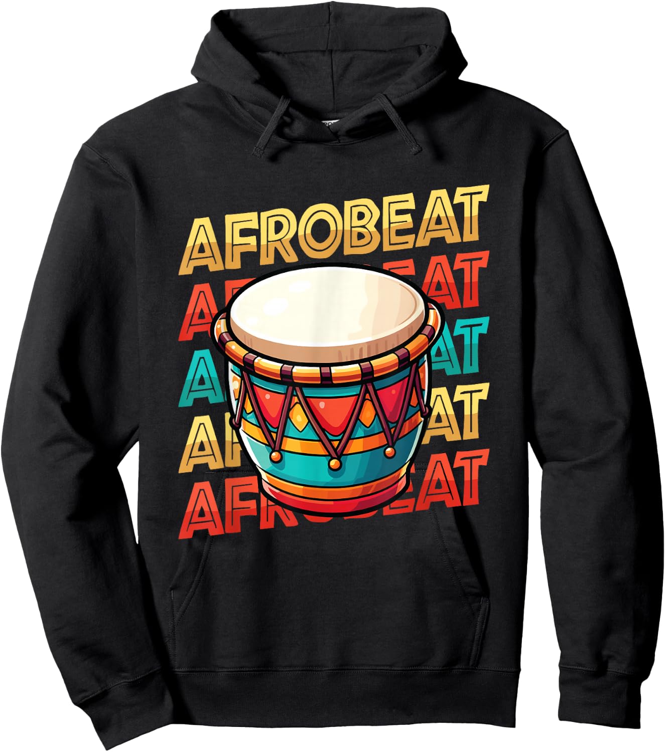 Afrobeat Djembe African Drum Music Djembe Player Hoodie - Hoodie | Black