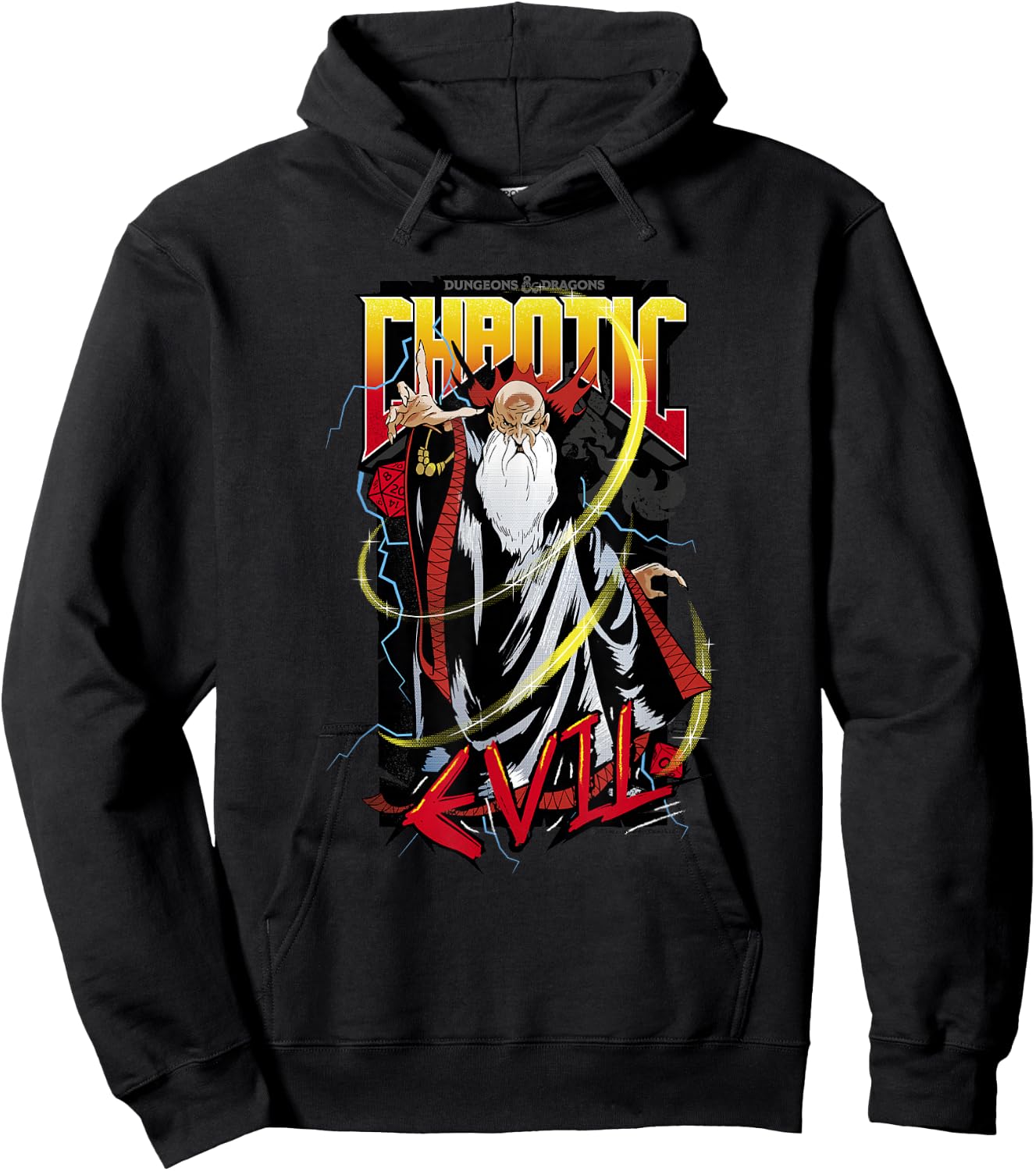 Dungeons & Dragons Wizard Chaotic Evil Poster Hoodie - Hoodie | Black
