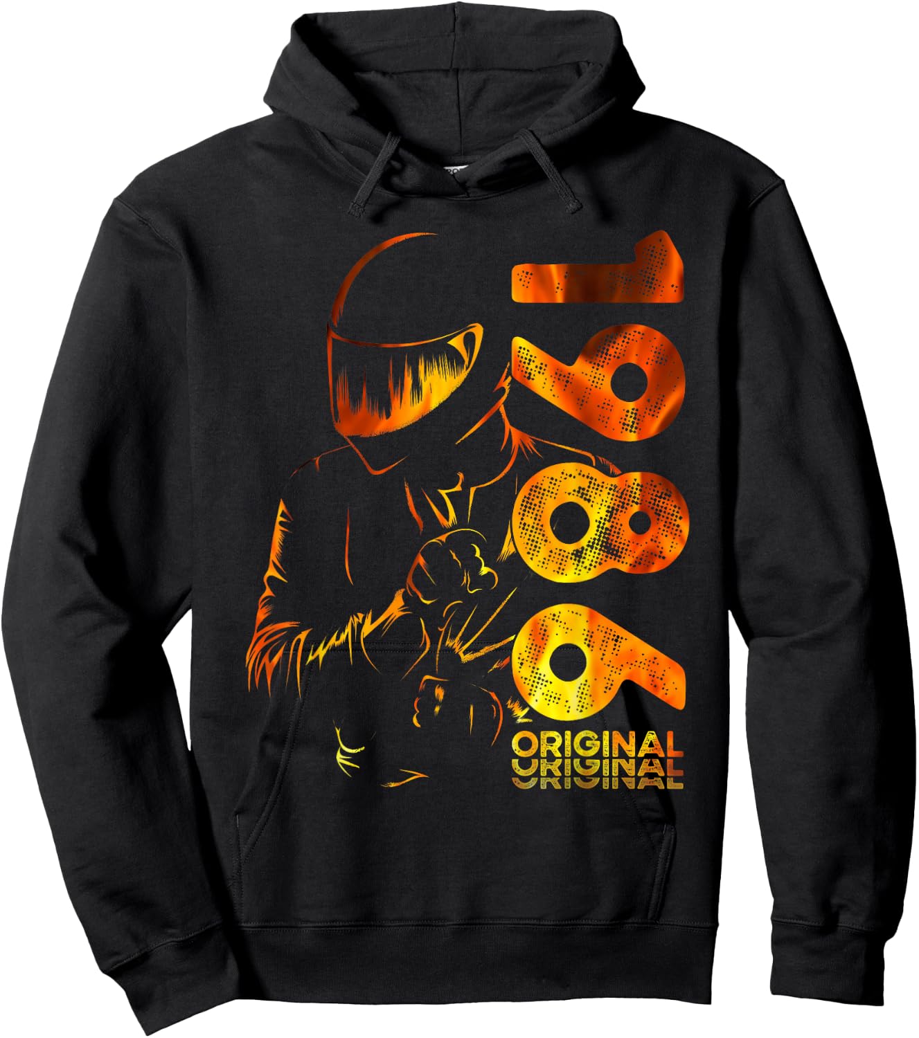40e Anniversaire Homme Moto Motard Biker 1986 Hoodie - Hoodie | Black