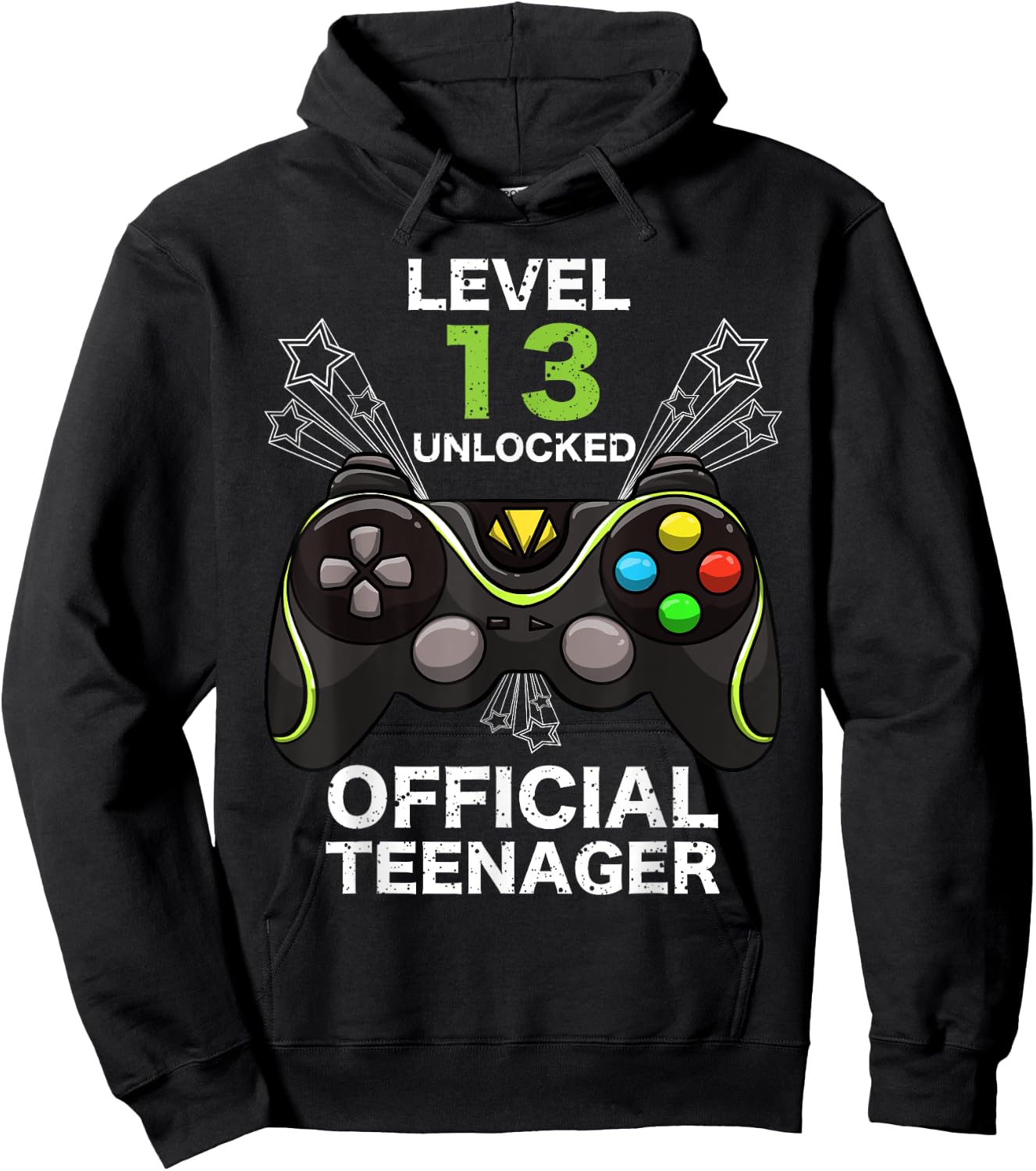 Funny Level 13 Unlocked Official Teenager Cool Birthday Gift Hoodie - Hoodie | Black