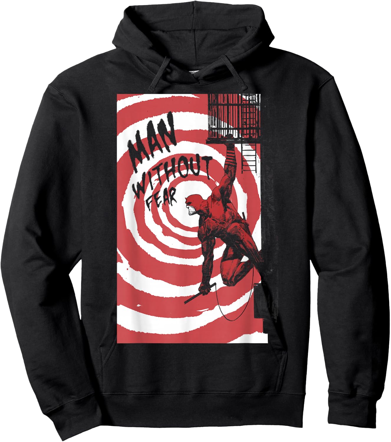 Marvel Daredevil Fire Escape Man Without Fear Variant Cover Hoodie - Hoodie | Black
