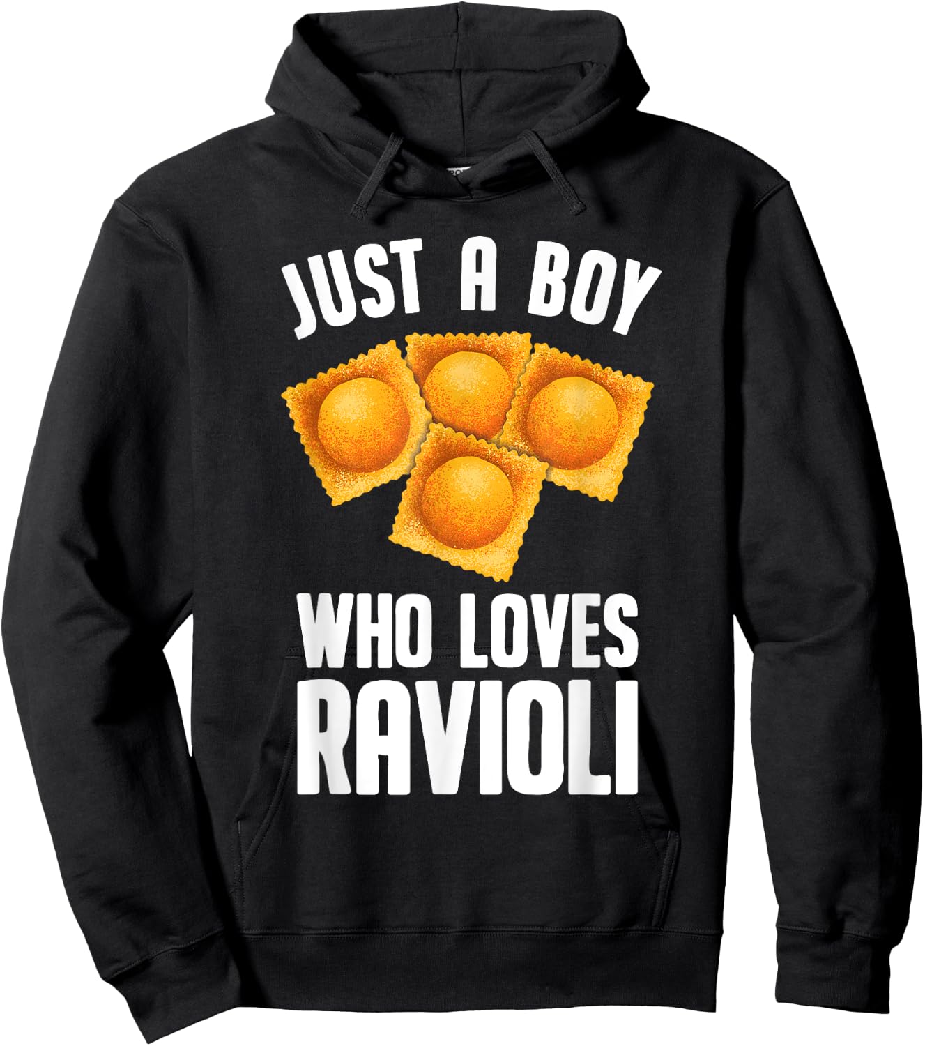 Cool Ravioli Design For Boys Men Ravioli Pasta Dough Wrap Hoodie - Hoodie | Black