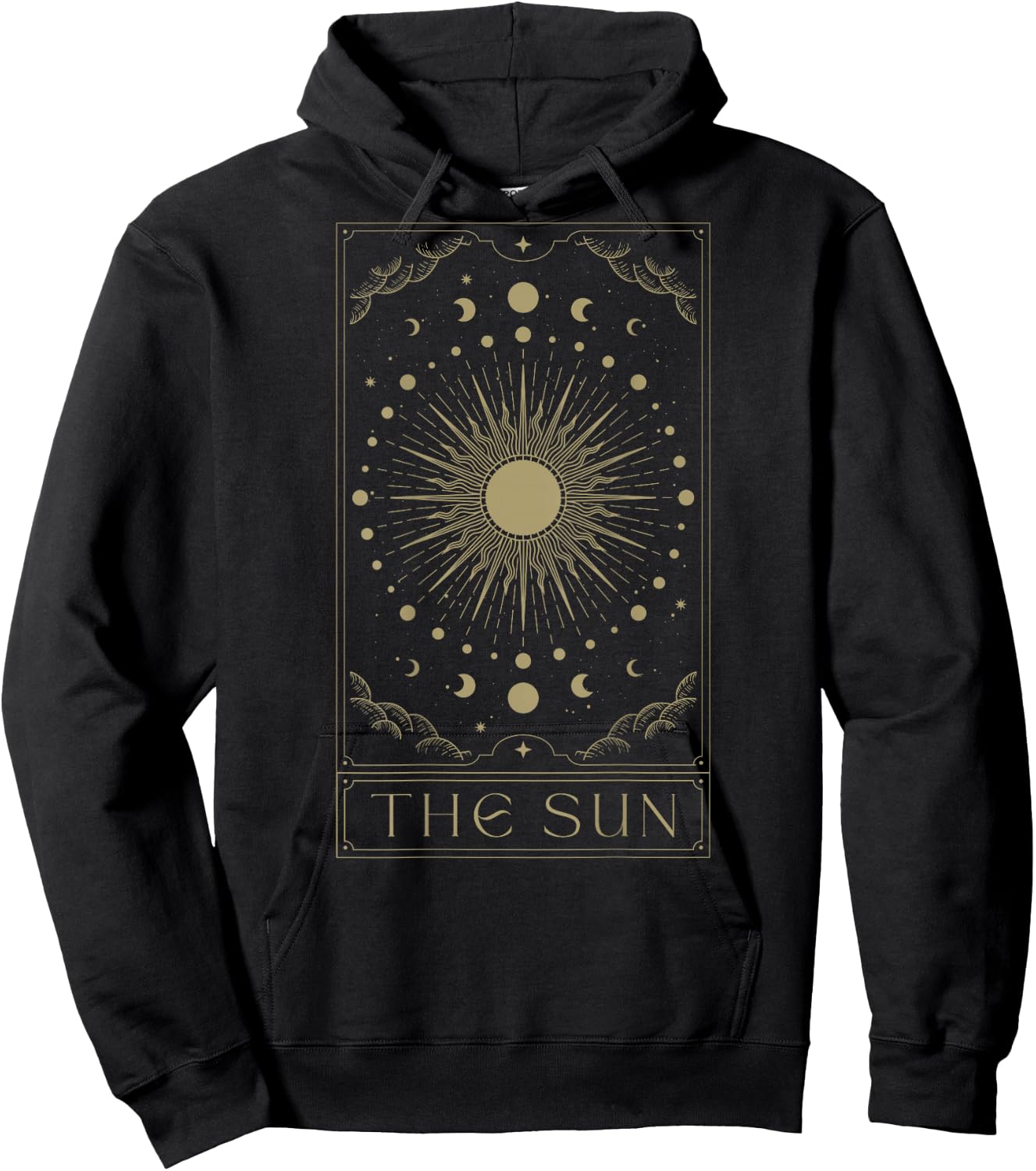 The Sun Tarot Sonne Tarotkarten Goth Witchcraft Back Print Hoodie - Hoodie | Black