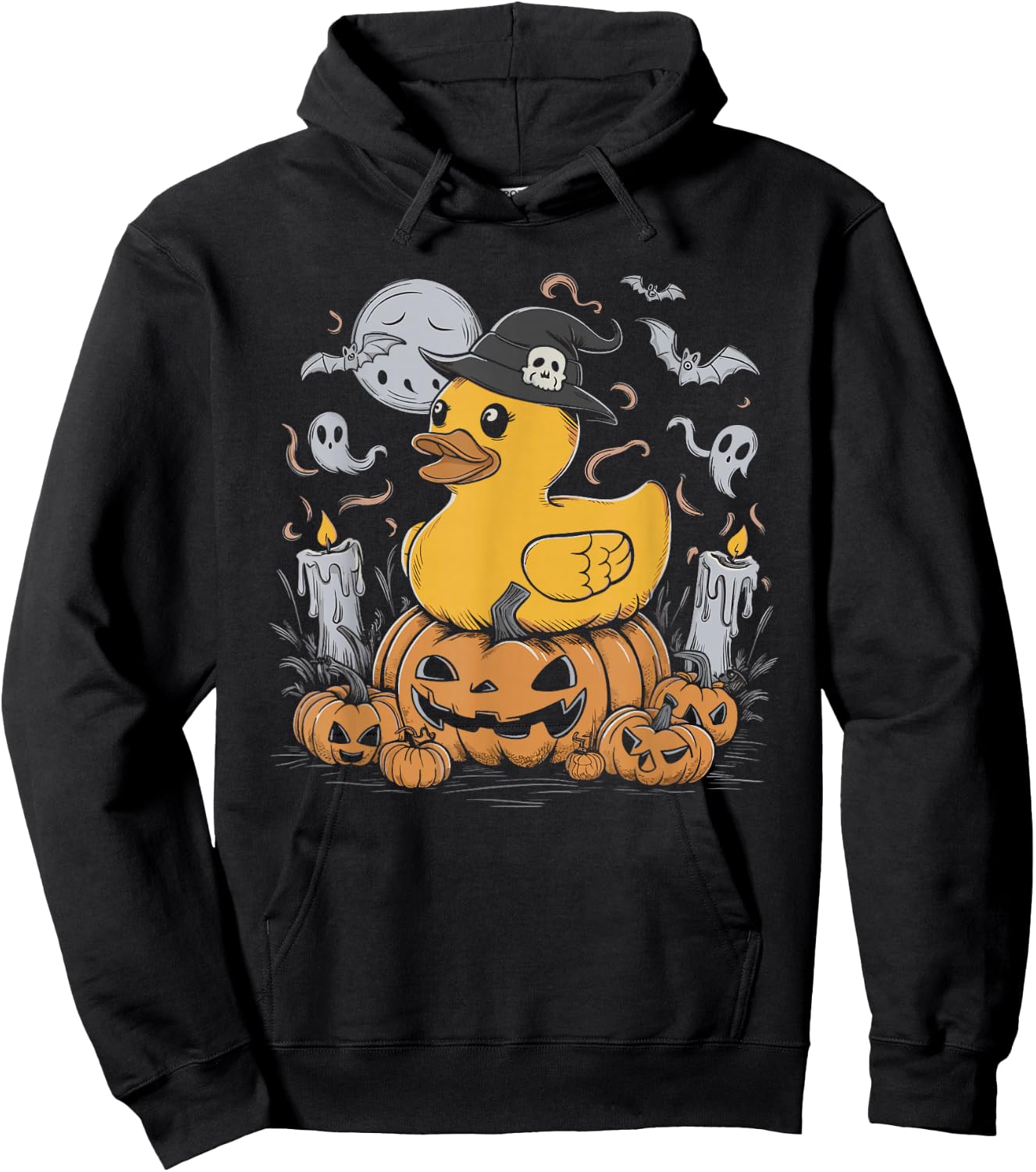 Rubber Duck Witch Rubber Duckie Costume Party Hoodie - Hoodie | Black