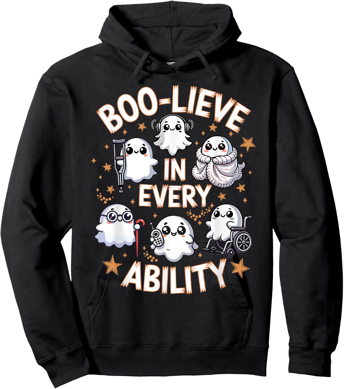 Boo-Lieve In Every Ability Sped Teacher Slp Students Kids Hoodie - Hoodie | Black