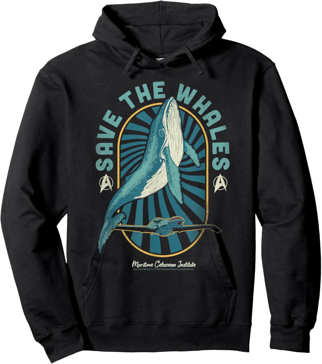Star Trek IV: The Voyage Home Save The Whales Collection , black Hoodie - Hoodie | Black