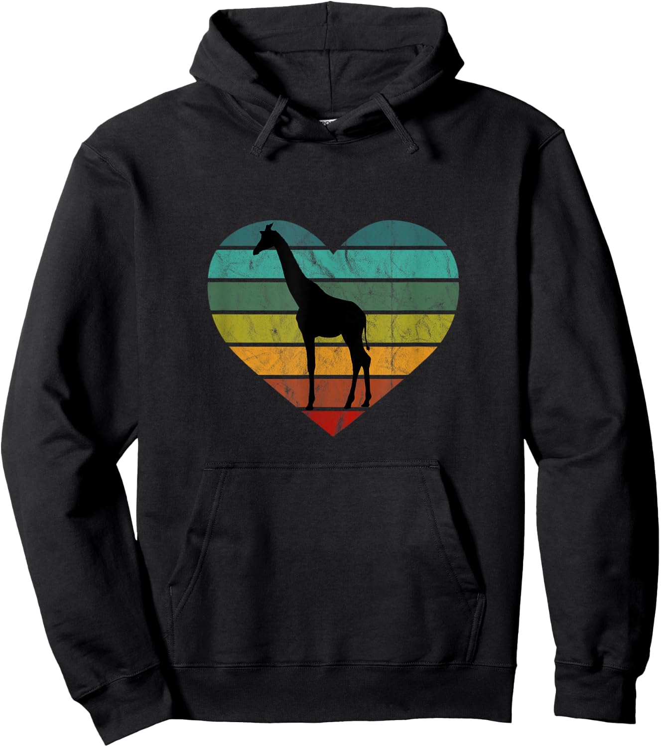 Rette Serengeti Safari Kenia Afrika Herz Ich Liebe Giraffen Hoodie - Hoodie | Black