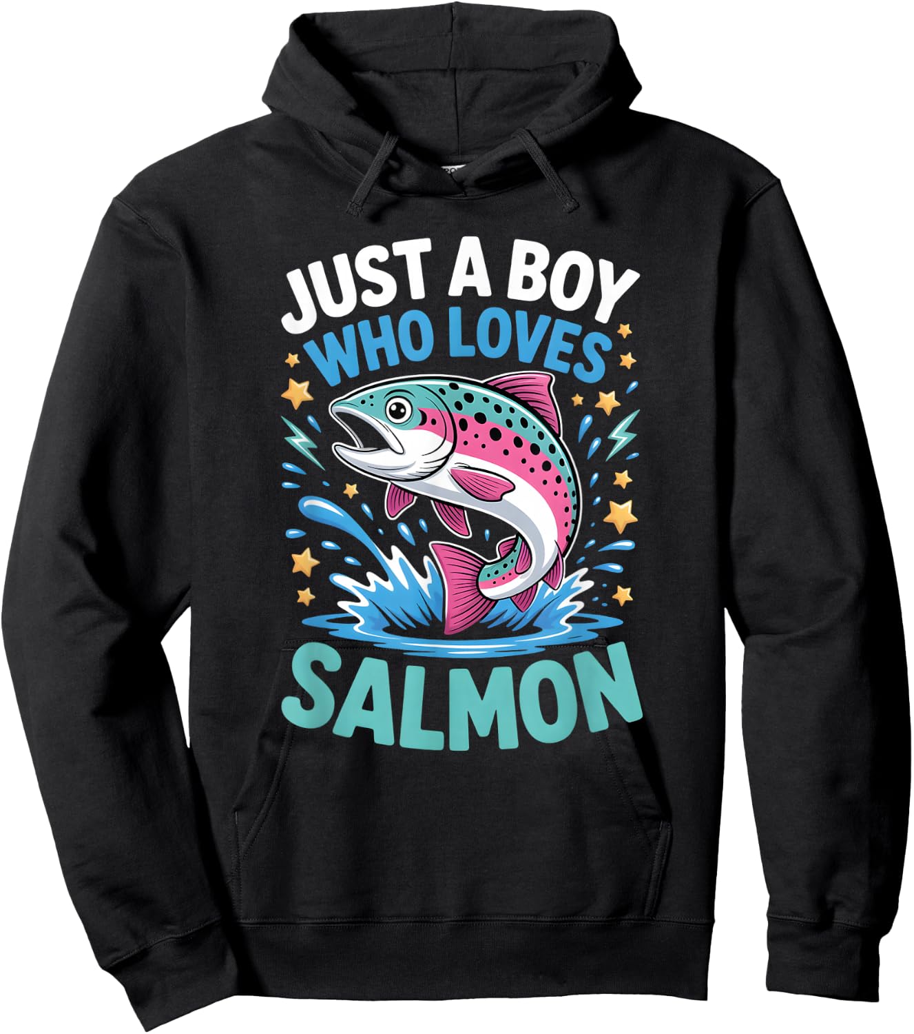 Boys Salmon Hoodie - Hoodie | Black
