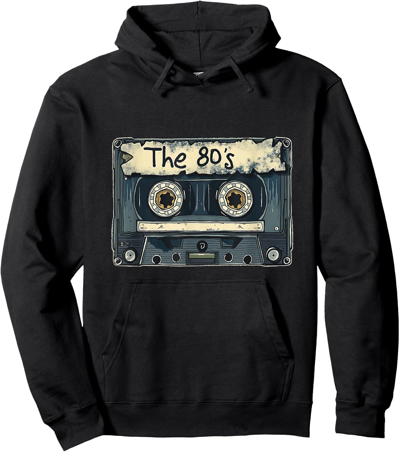 Nostalgic 80's 90's Retro Cassette Mix Tape Throwback Party Hoodie - Hoodie | Black