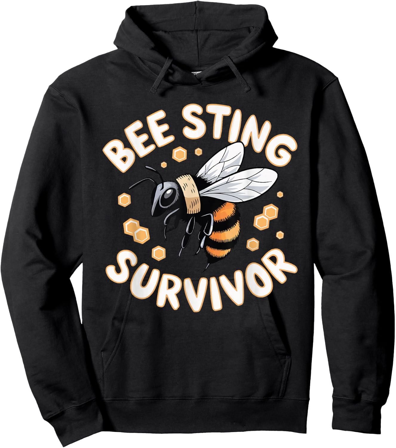 Bee Sting Survivor Hoodie - Hoodie | Black