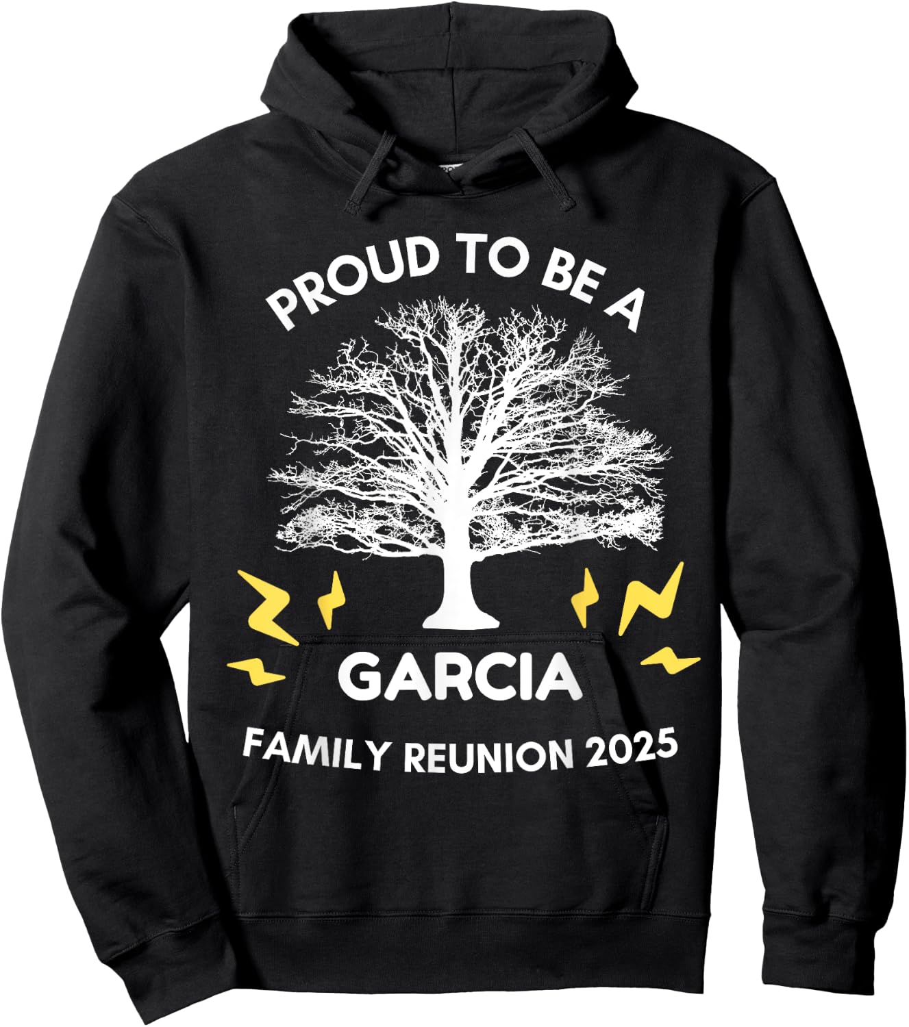 2025 GARCIA Family Reunion Gathering Family Tree Matching Hoodie - Hoodie | Black