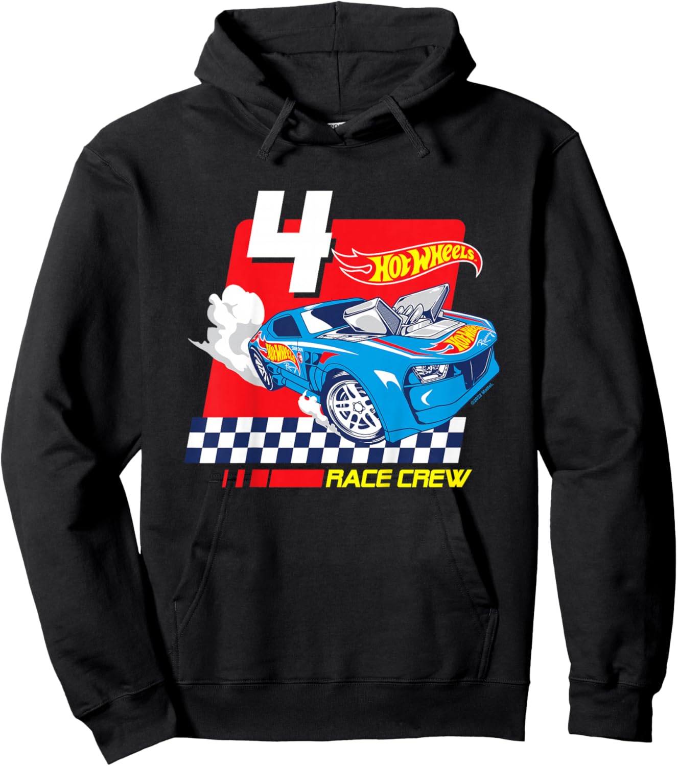 Children's Hot Wheels Race Crew 4 Years Old , black Hoodie - Hoodie | Black