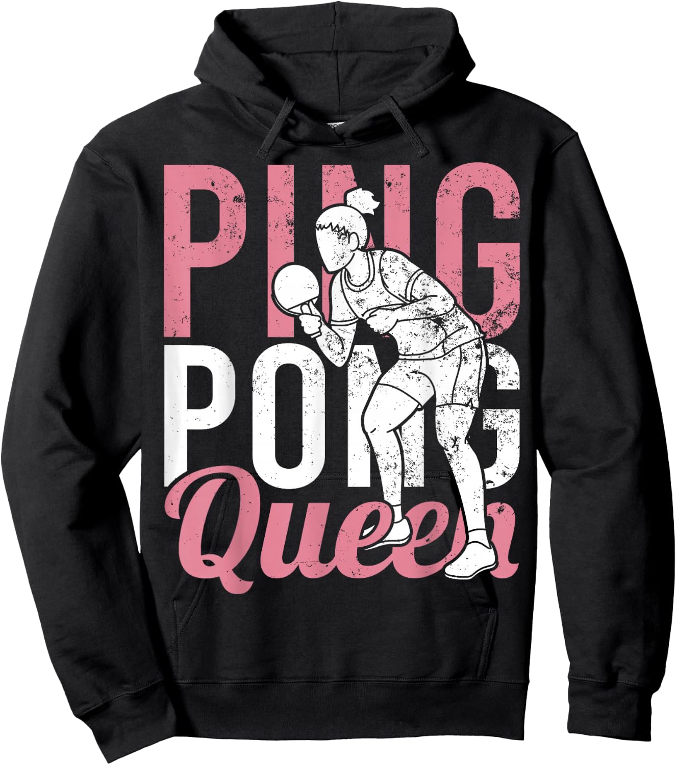 Ping Pong Spielerin Girl Frauen Damen Outfit! Tischtennis Hoodie - Hoodie | Black