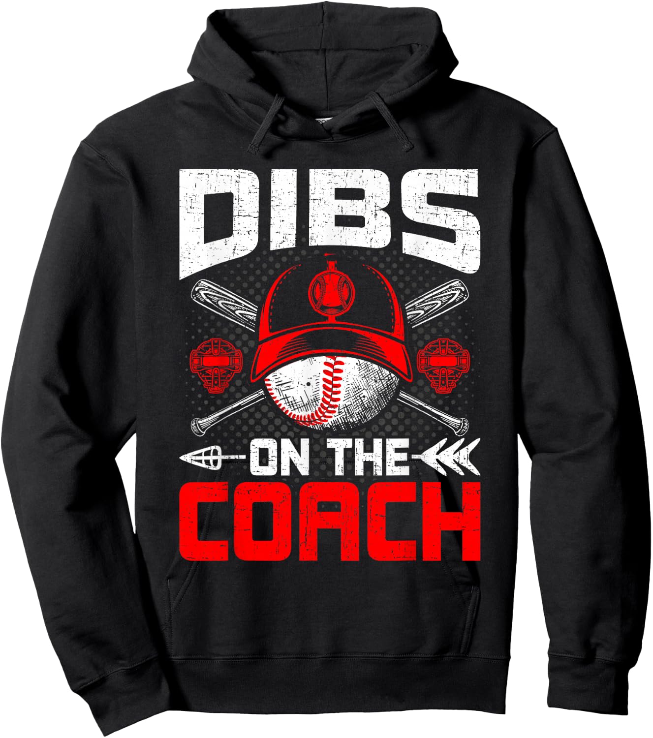 Dibs On The Coach Baseball Coach's Wife Hoodie - Hoodie | Black