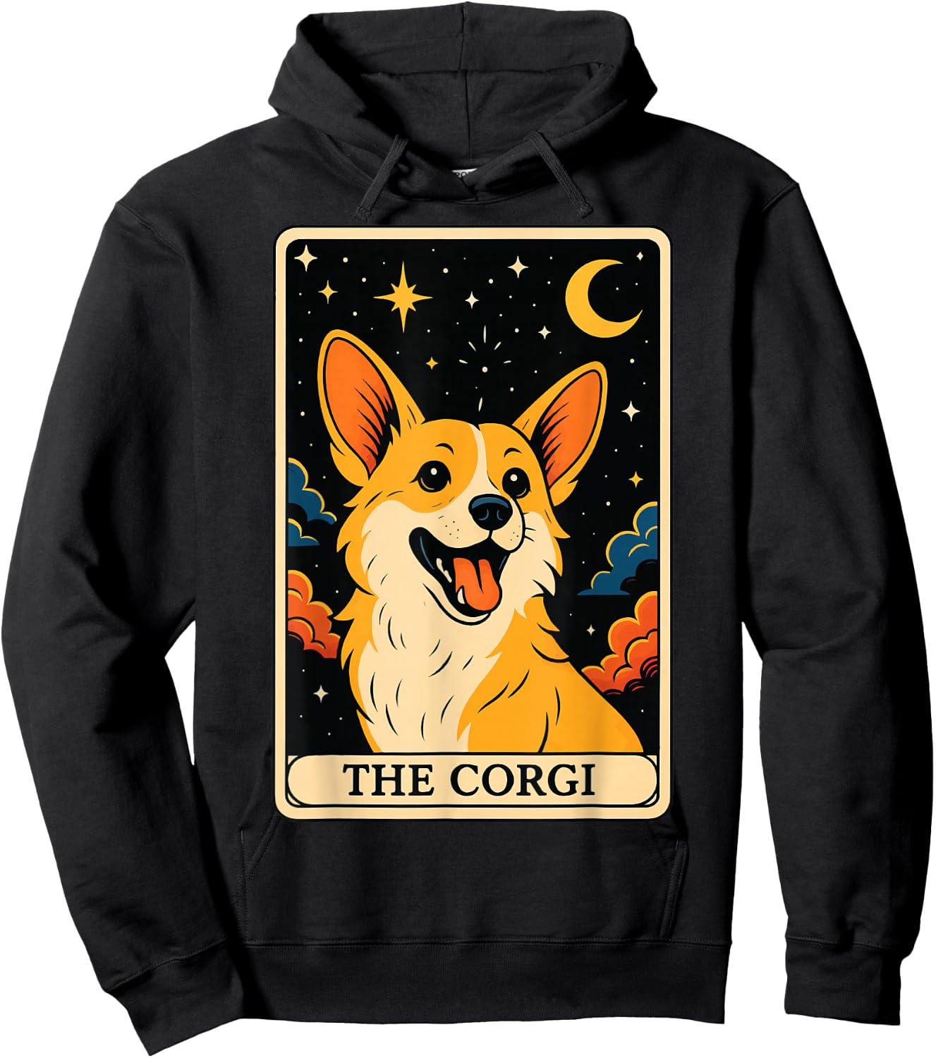 The Corgi Tarot Card Hoodie - Hoodie | Black