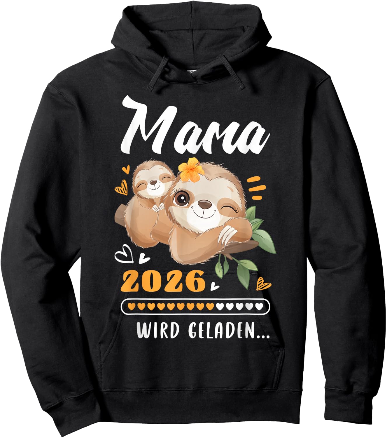 Mama 2026 Baby Ankündigung, Schwangerschaft, Werdende Mutter Hoodie - Hoodie | Black