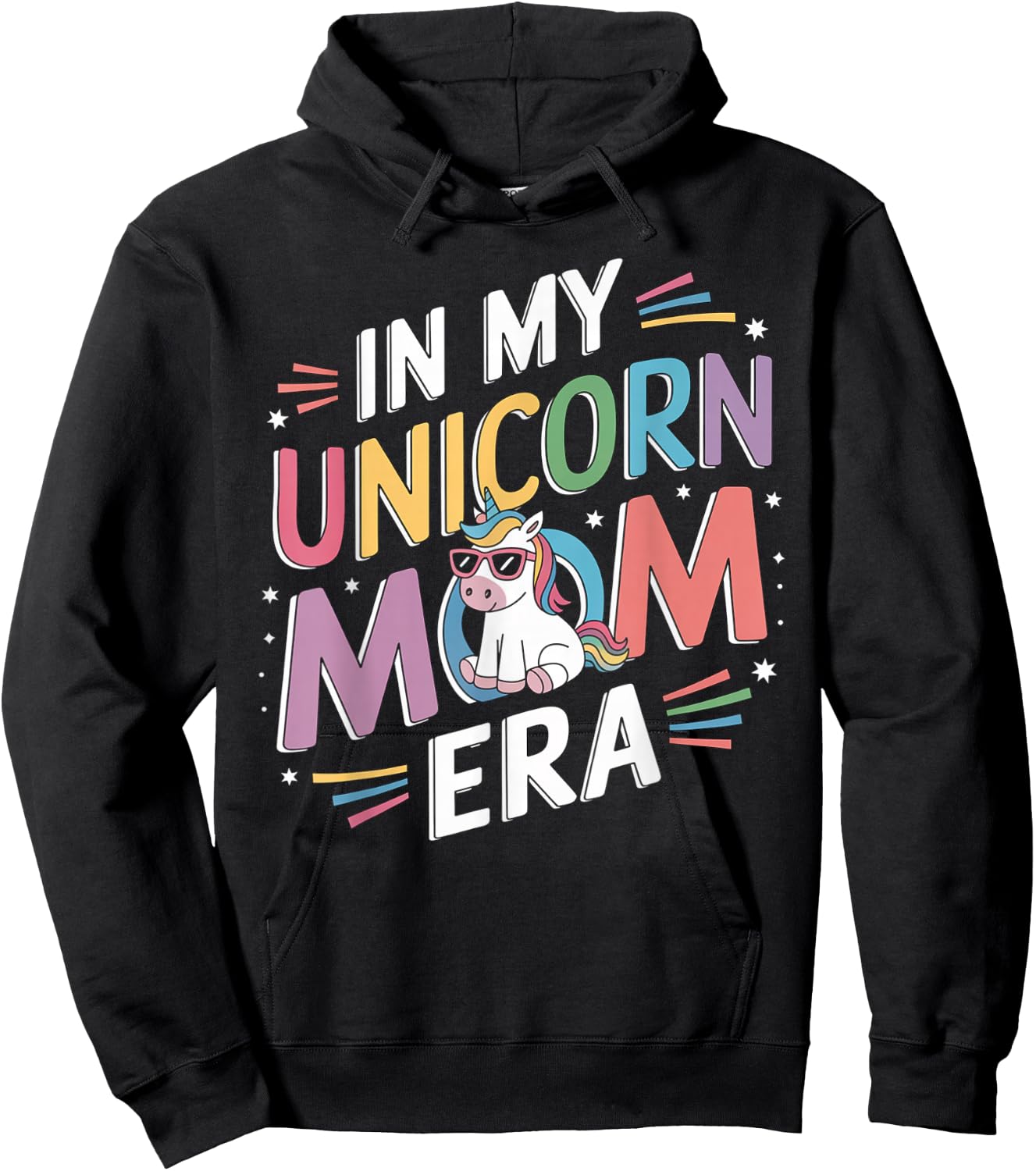 In My Unicorn Mom Era Mothers Day First Fathers Day Hoodie - Hoodie | Black