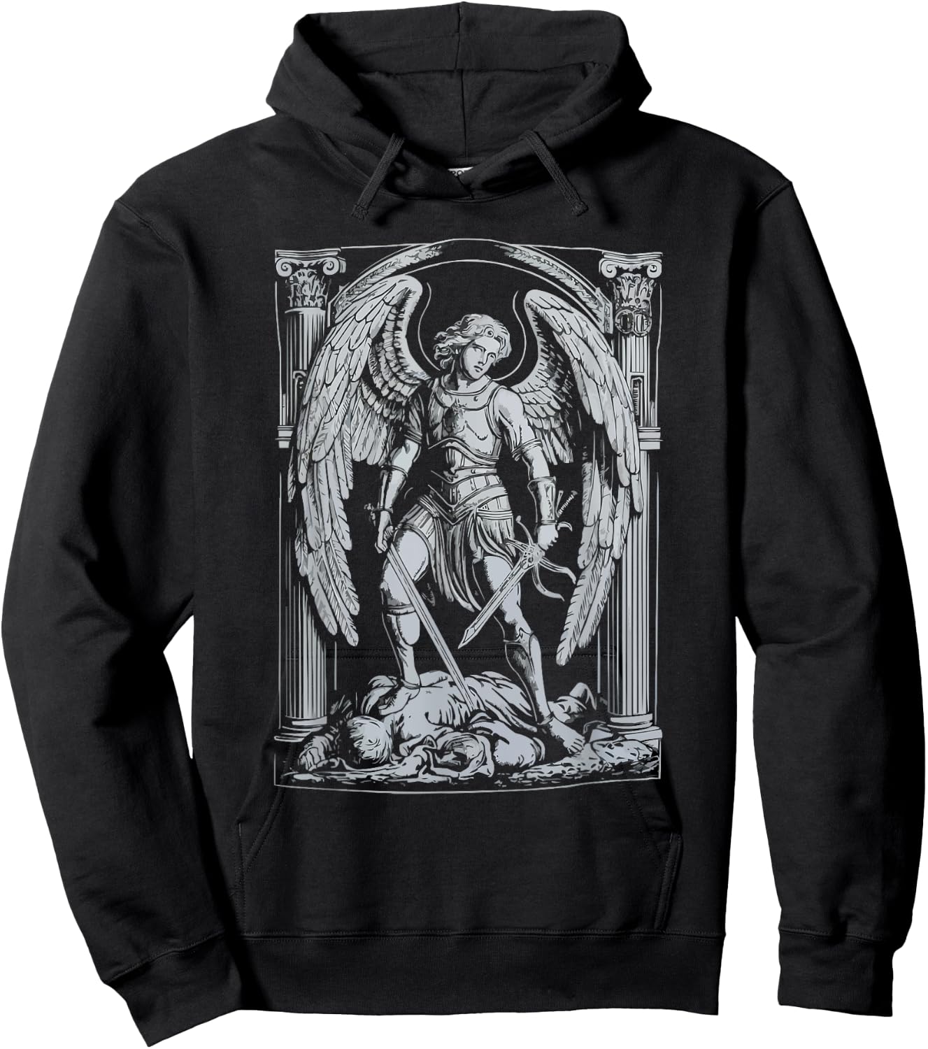 Archangel Catholic Religion Christianity Guardian Angel Hoodie - Hoodie | Black