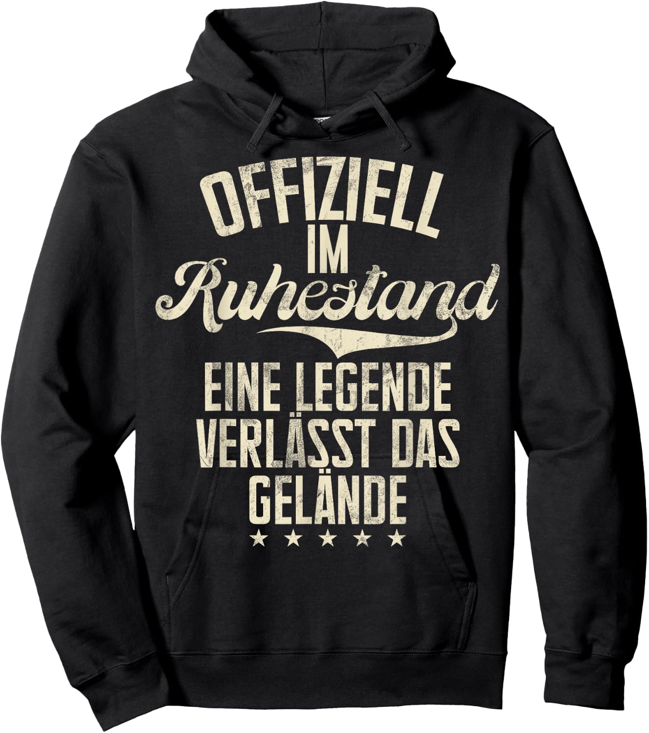 with German Text "Offiziel Im Ruhestand Eine Legende Verlässt Das Gelände" [, black Hoodie - Hoodie | Black