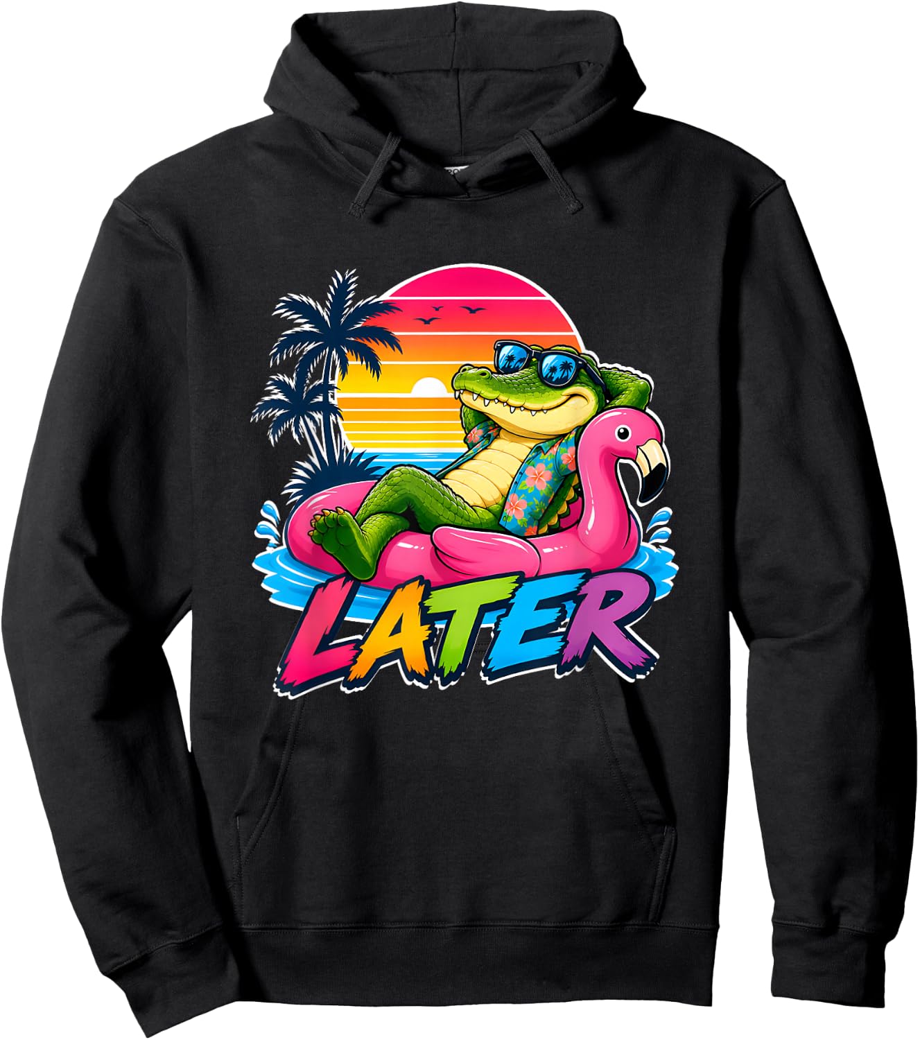 Later Alligator T Shirt Teacher Alligator Last Day of School Hoodie - Hoodie | Black
