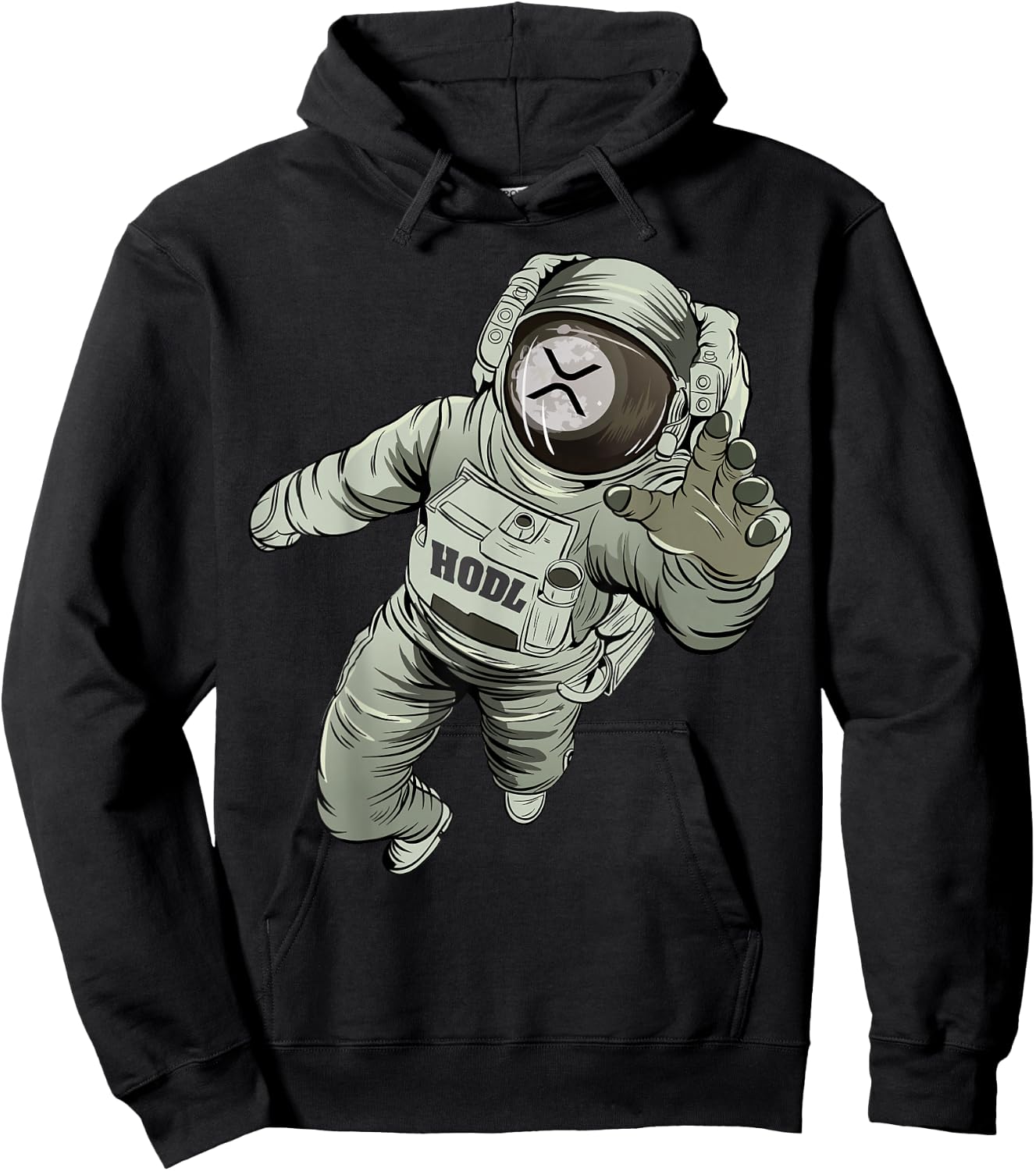 Ripple Logo Moon XRP Hoodie - Hoodie | Black