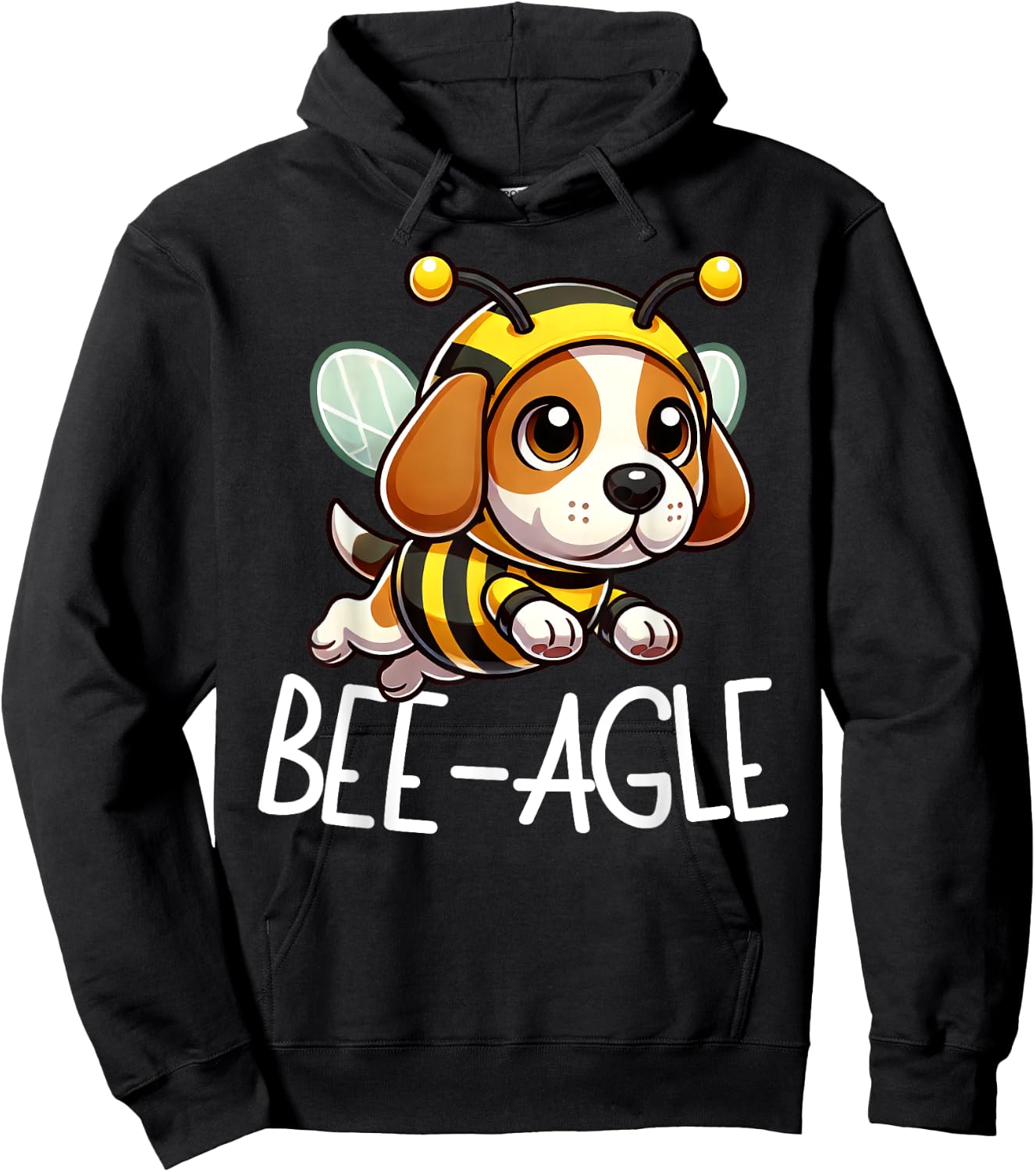 Funny Beagle Dog Bee-Agle Bee Costume Men Women Kids Hoodie - Hoodie | Black