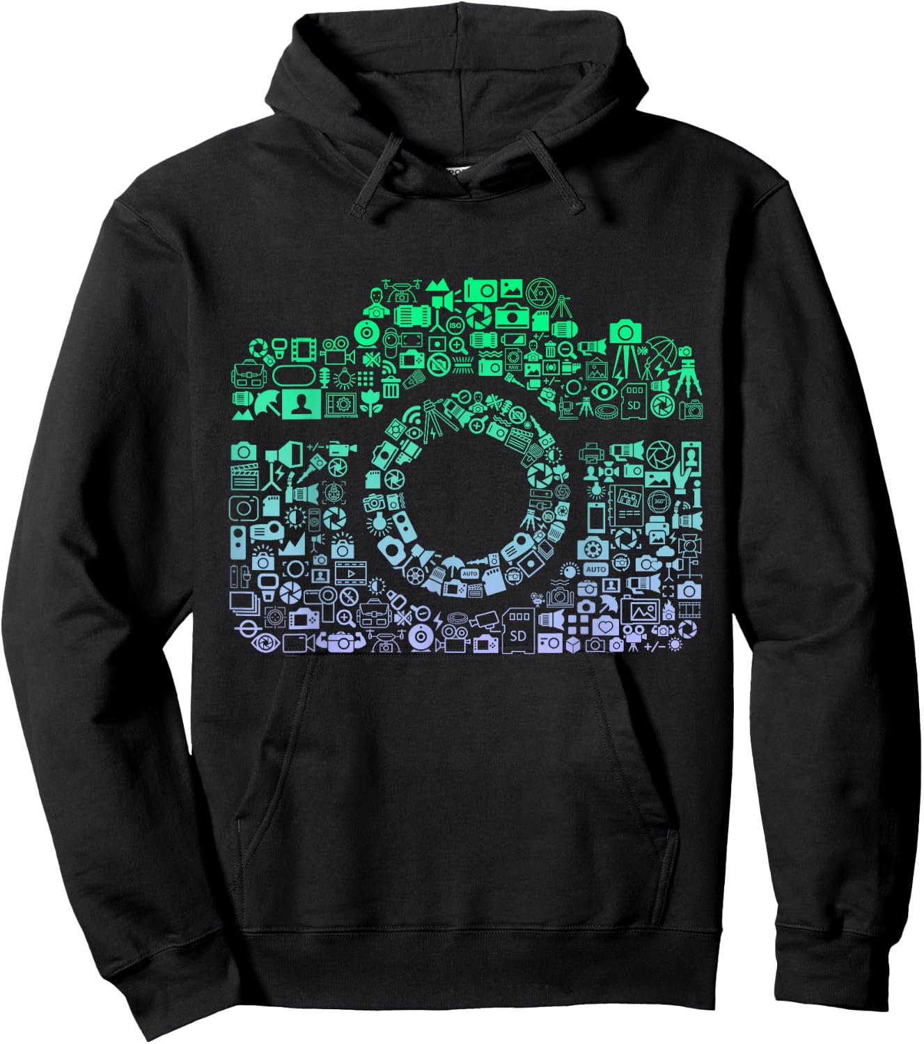 Camera Iconography for Photographers Boys Photography , black Hoodie - Hoodie | Black