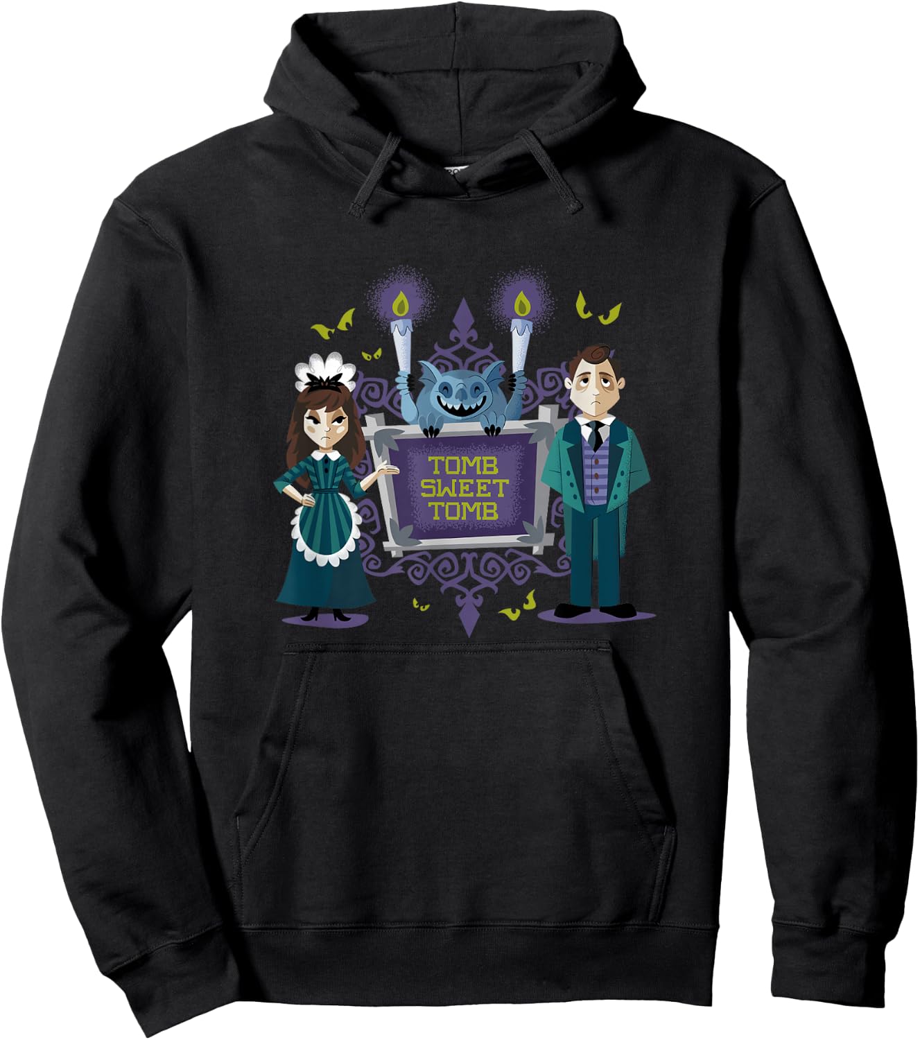 The Haunted Mansion Tomb Sweet Servants & Gargoyle Shot Hoodie - Hoodie | Black