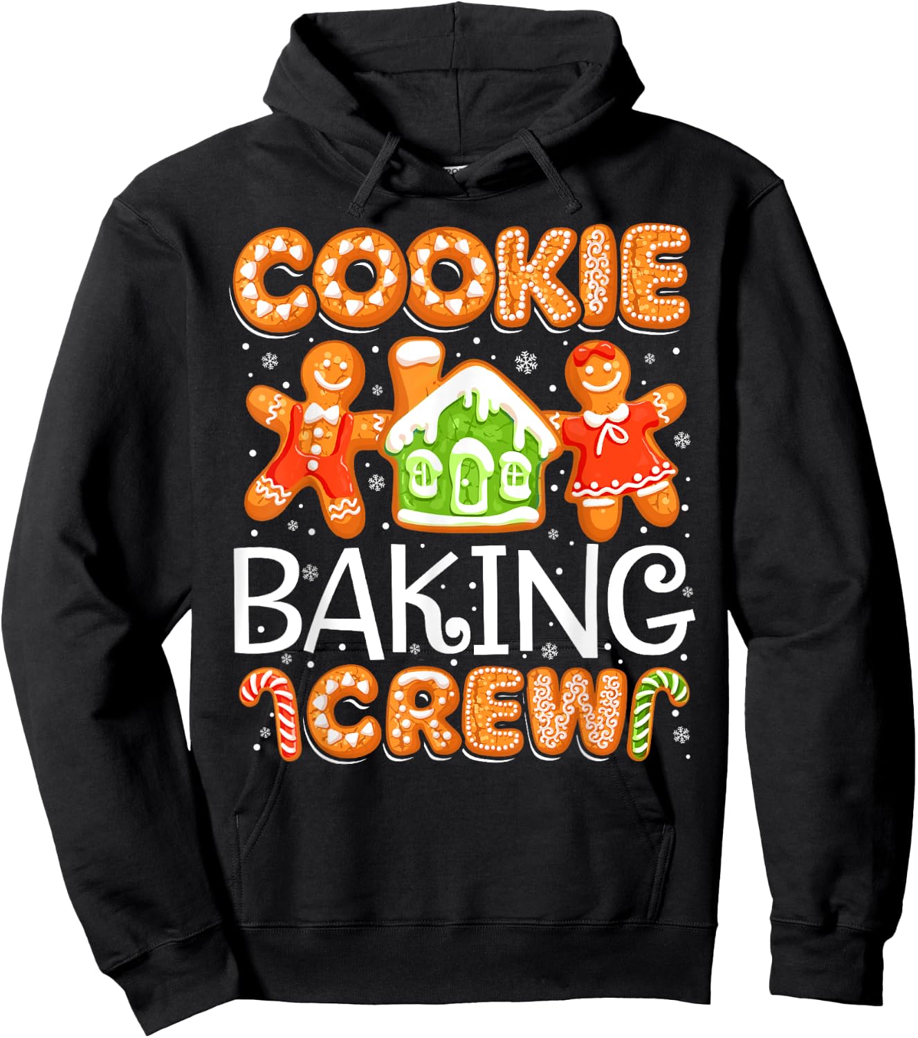 Christmas Cookie Baking Crew Baker Funny Pajamas Family Xmas Hoodie - Hoodie | Black