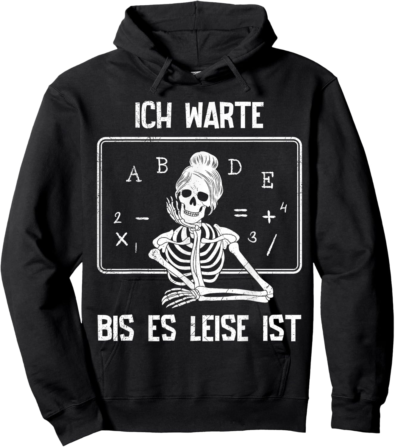 Ich warte bis es leise ist Lehrer Lehrerin Hoodie - Hoodie | Black