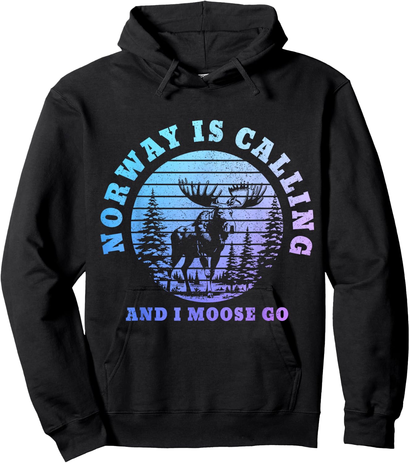Norway is Calling I Moose Go Funny Norge Souvenir Hoodie - Hoodie | Black