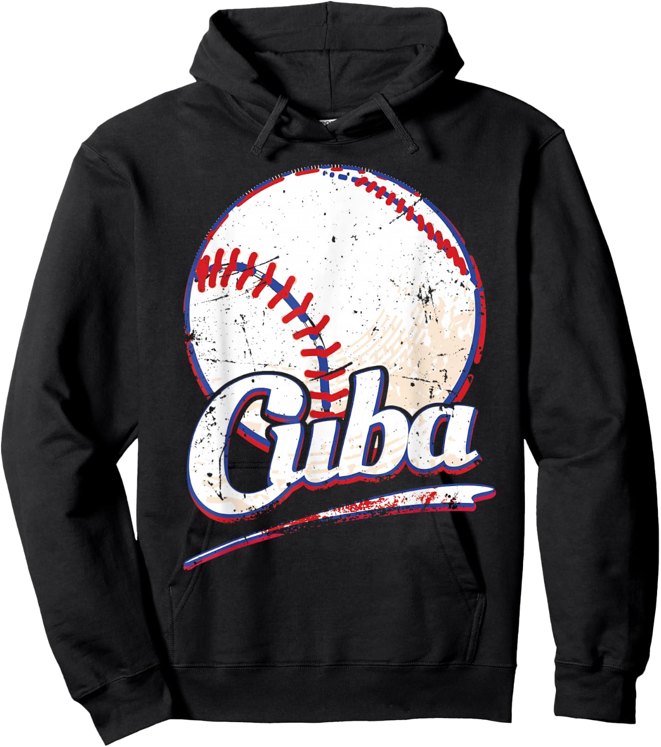 Cuba Shirt Cuban Baseball Fan Team Vintage Hoodie - Hoodie | Black