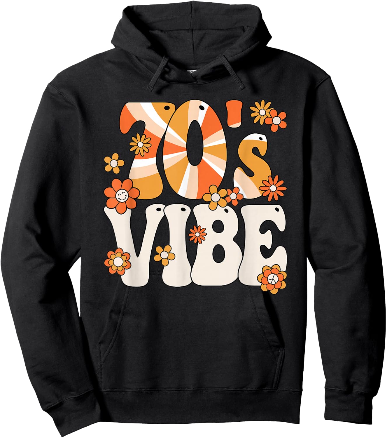 70s Vibe 70s Theme Party Hippie Outfit 70s Costume , black Hoodie - Hoodie | Black
