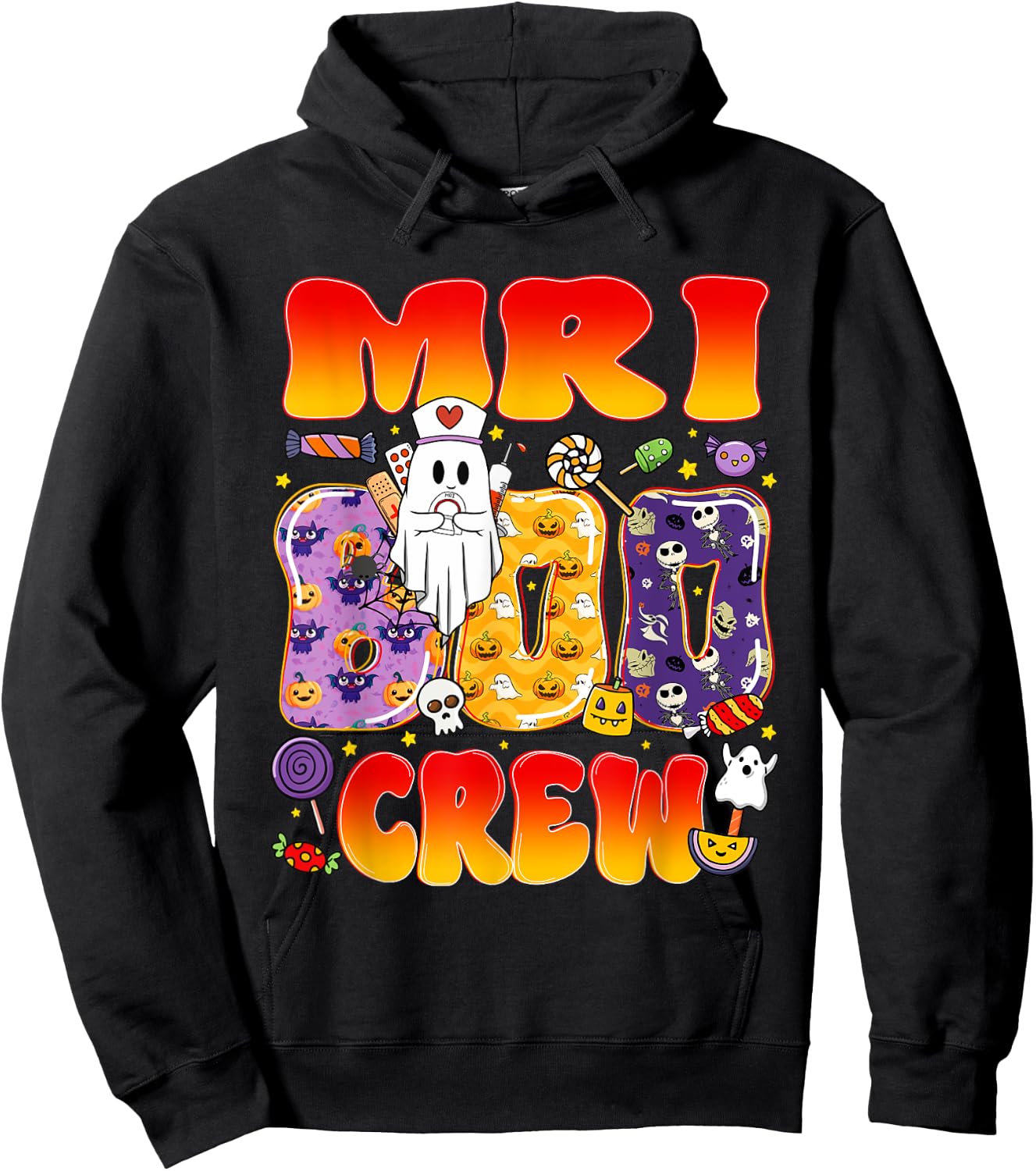 MRI Boo Crew MRI Tech Funny Halloween Hoodie - Hoodie | Black