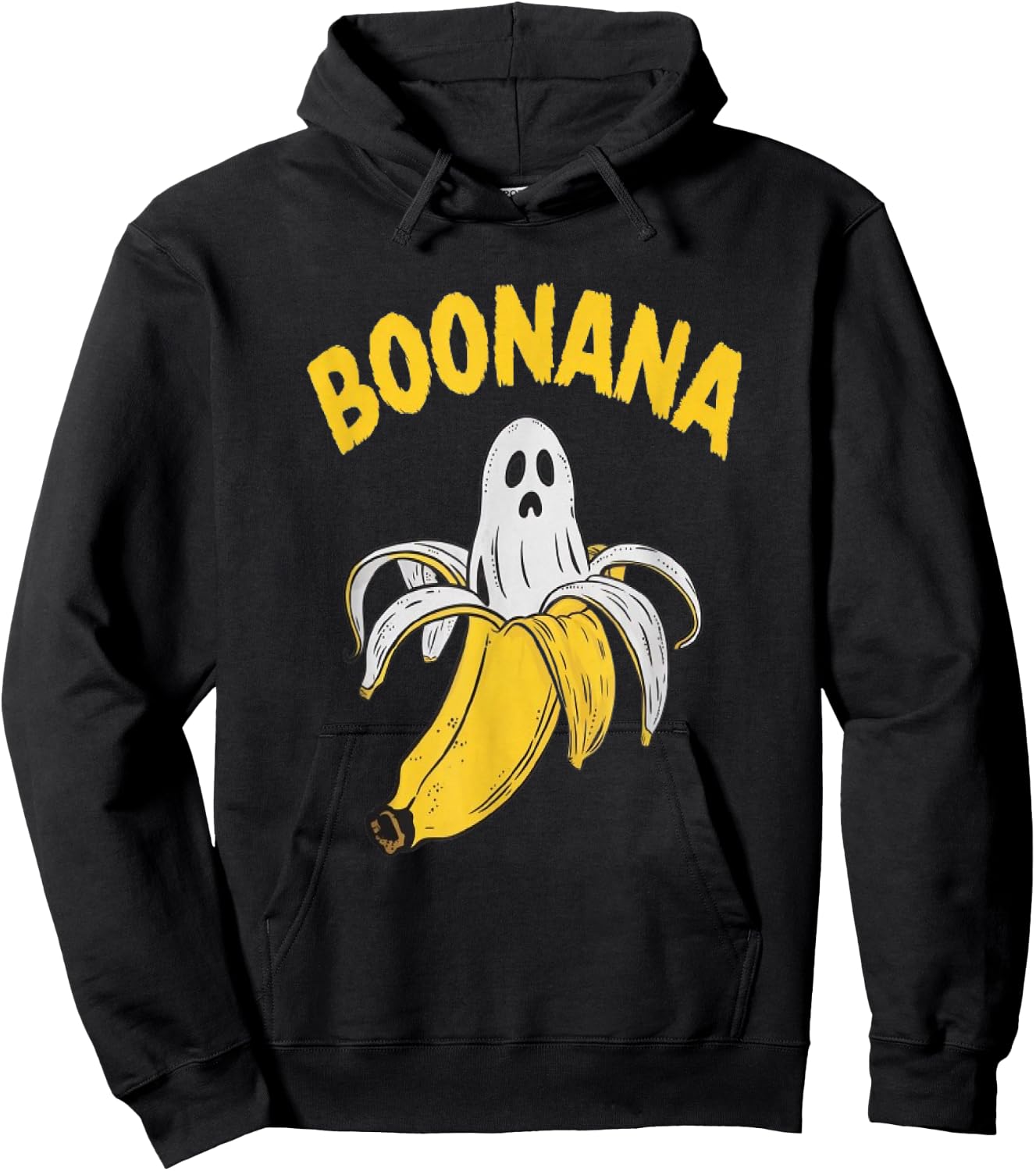 Boonana Cute Ghost Banana Halloween Costume Men Women Kids Hoodie - Hoodie | Black