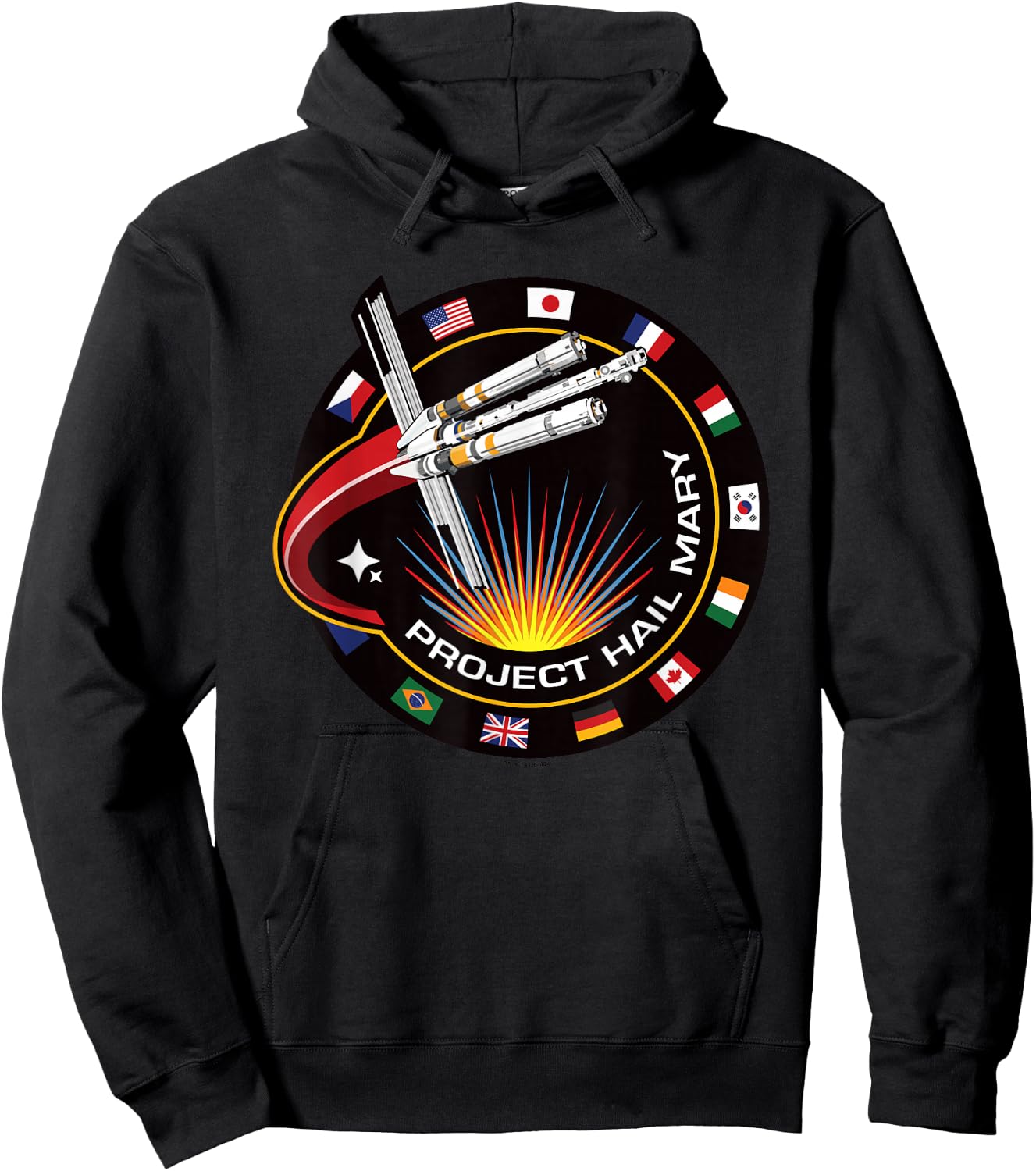 Project Hail Mary Spaceship Mission Badge Poster Hoodie - Hoodie | Black