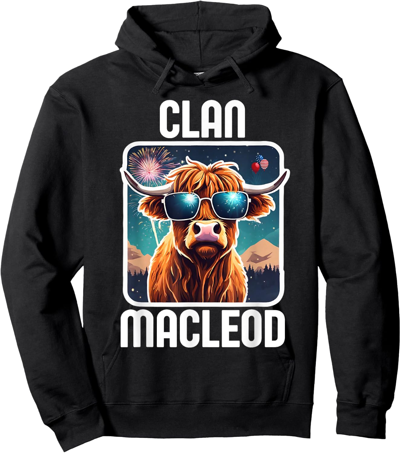 MacLeod Clan 4th July Scottish Family Name USA Party Hoodie - Hoodie | Black