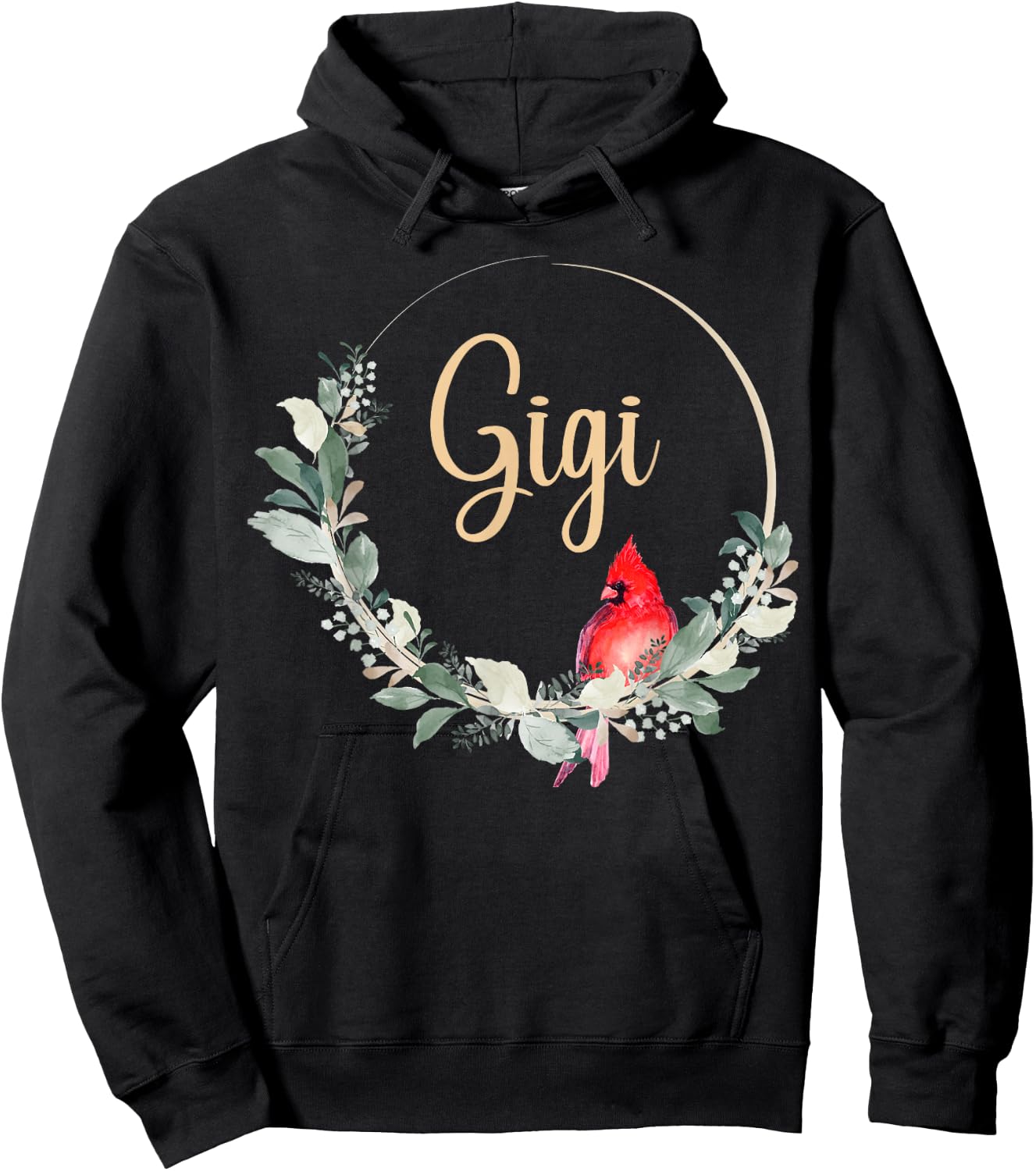 Gigi Great Grandma Cardinal Pregnancy Announcement Baby Hoodie - Hoodie | Black