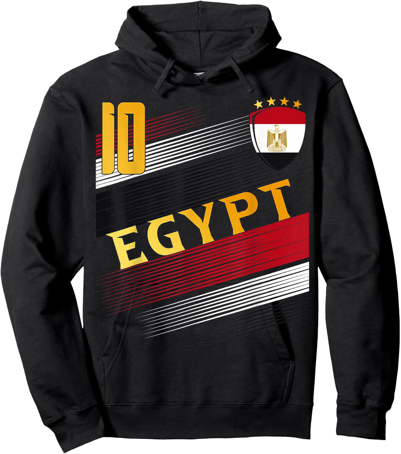 Egyptian Flag For Lovers Of Egyptian Pride , Black, S Hoodie - Hoodie | Black