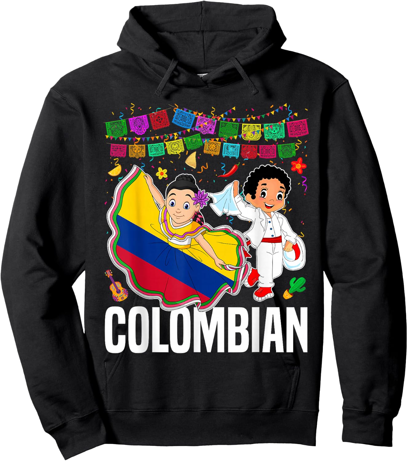 Colombian National Hispanic Heritage Month Colombia Kids Hoodie - Hoodie | Black