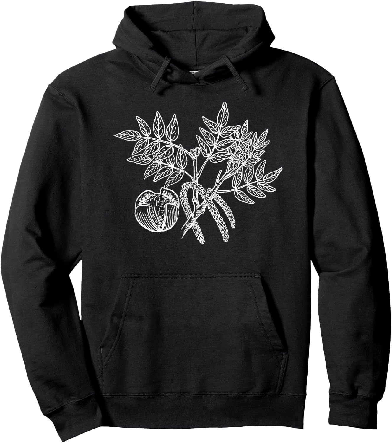 Walnut Nut Walnut Tree Leaves Botanist Hoodie - Hoodie | Black