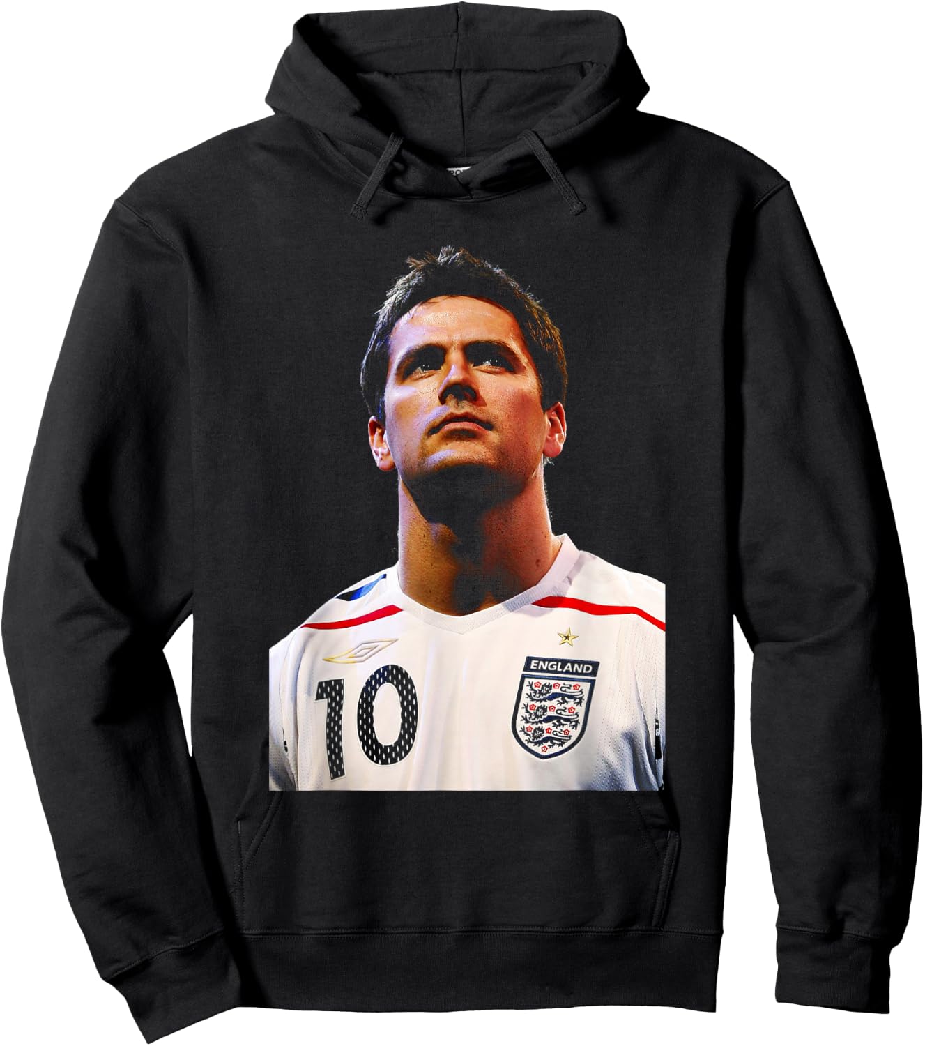 Michael Owen 2007 England Kit World Cup Football Hoodie - Hoodie | Black