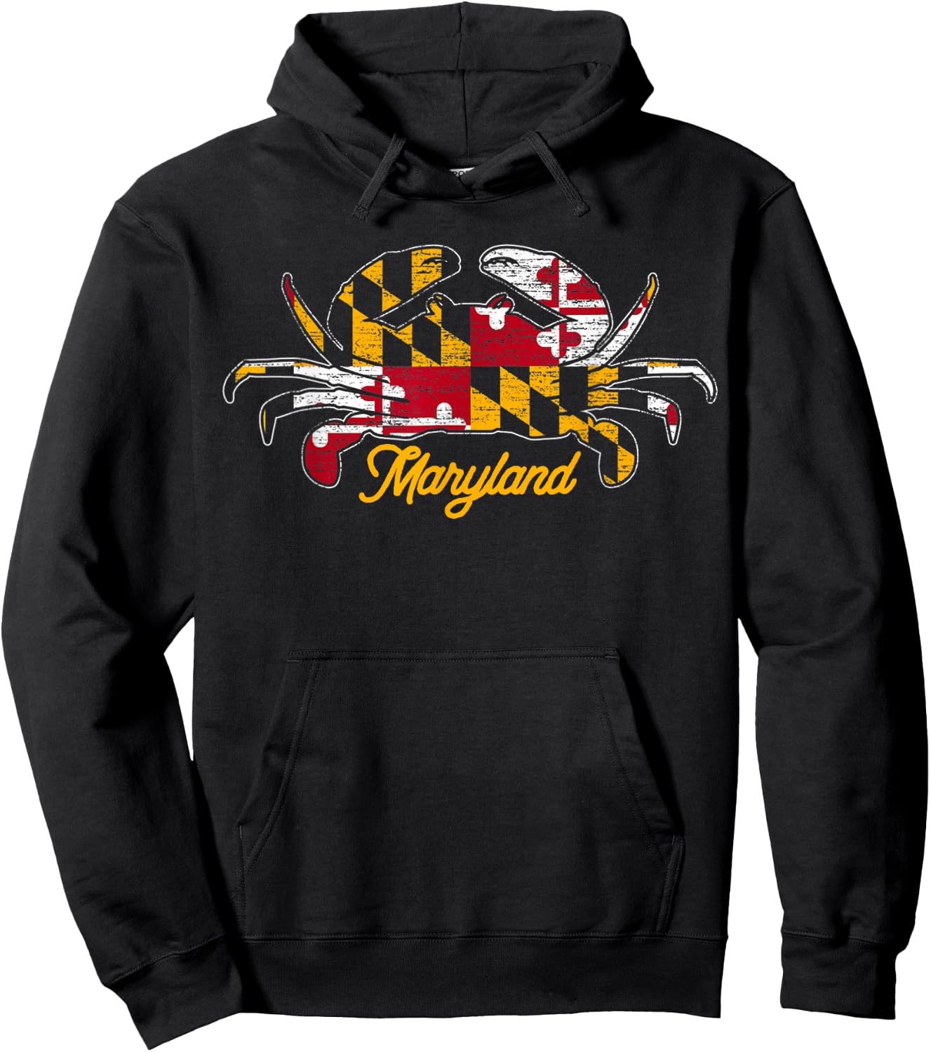 Maryland Crab Cute State Pride Flag Hoodie - Hoodie | Black
