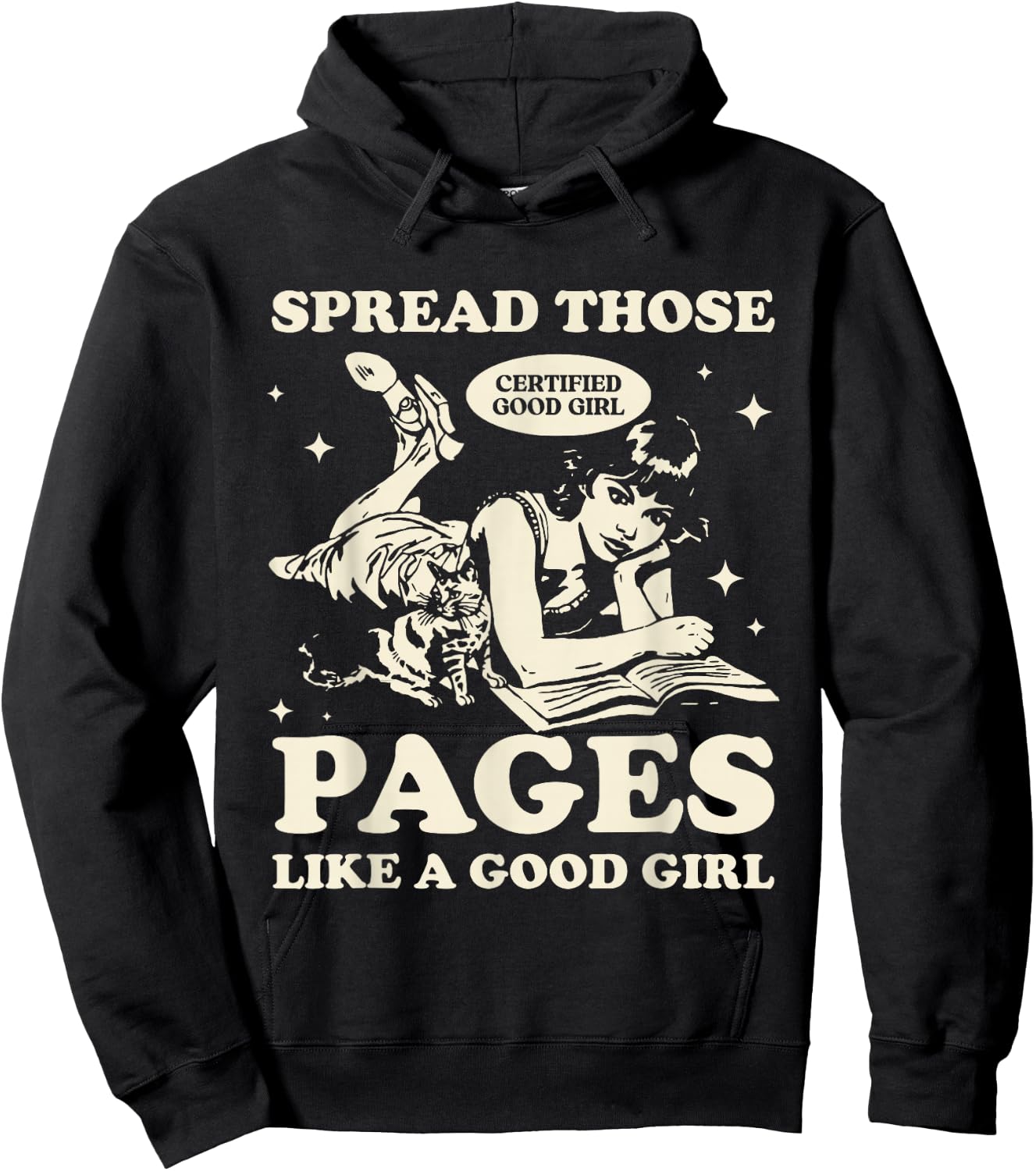 Spread Those Pages Like A Good Girl Shirt Smutty Spicy Book Hoodie - Hoodie | Black