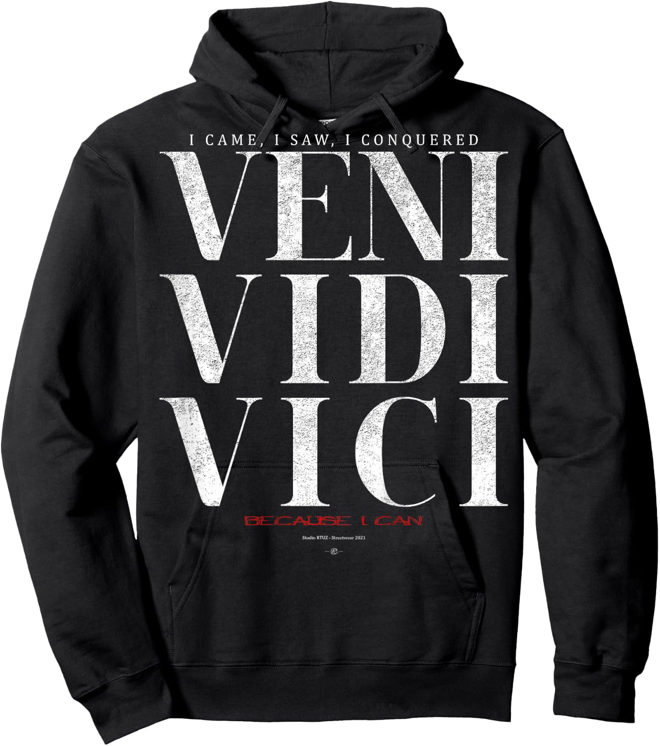 VENI VIDI VICI Lettering , black Hoodie - Hoodie | Black