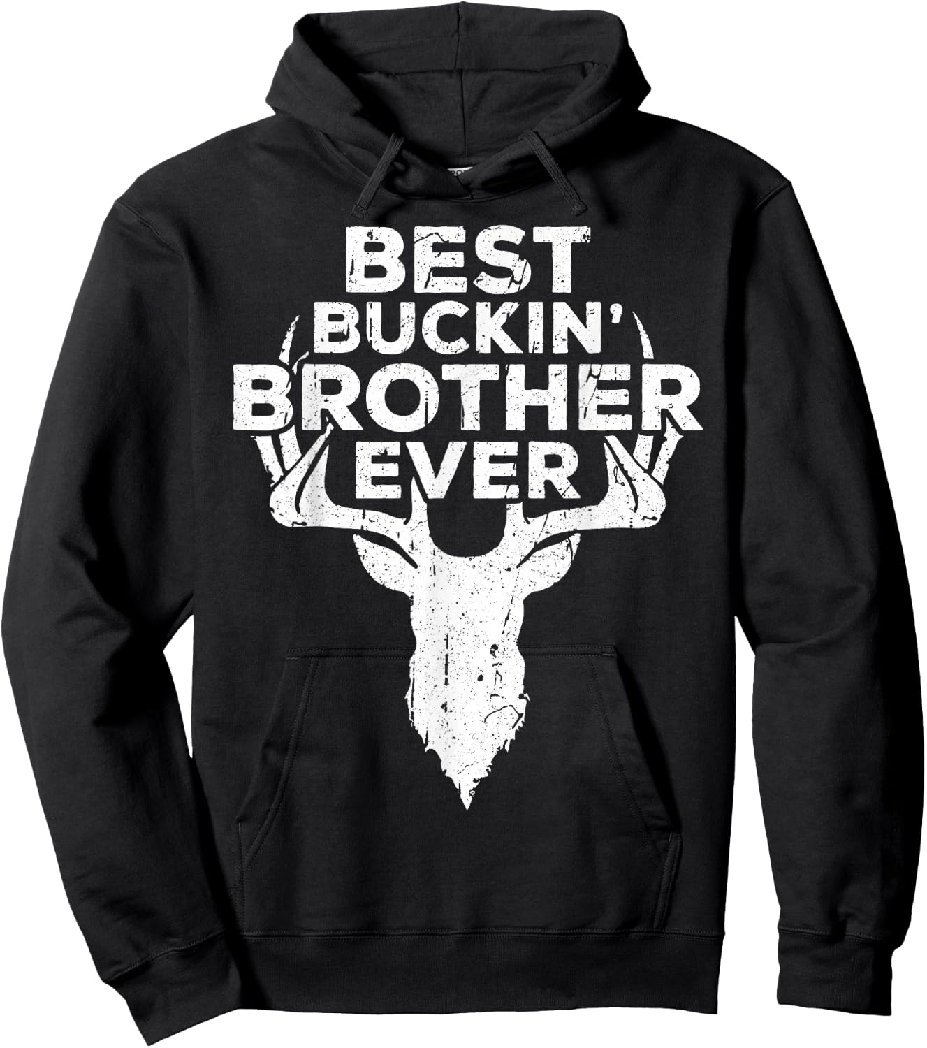 Best Buckin' Brother Ever Shirt Men Hunting Fathers Day Hoodie - Hoodie | Black