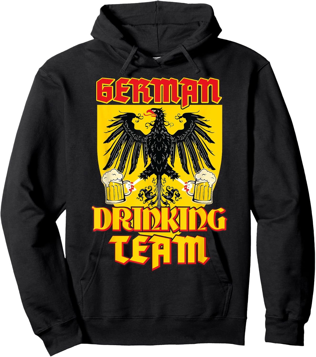 German Team of Drinking Germany Flag Funny Oktoberfest Gift Hoodie - Hoodie | Black